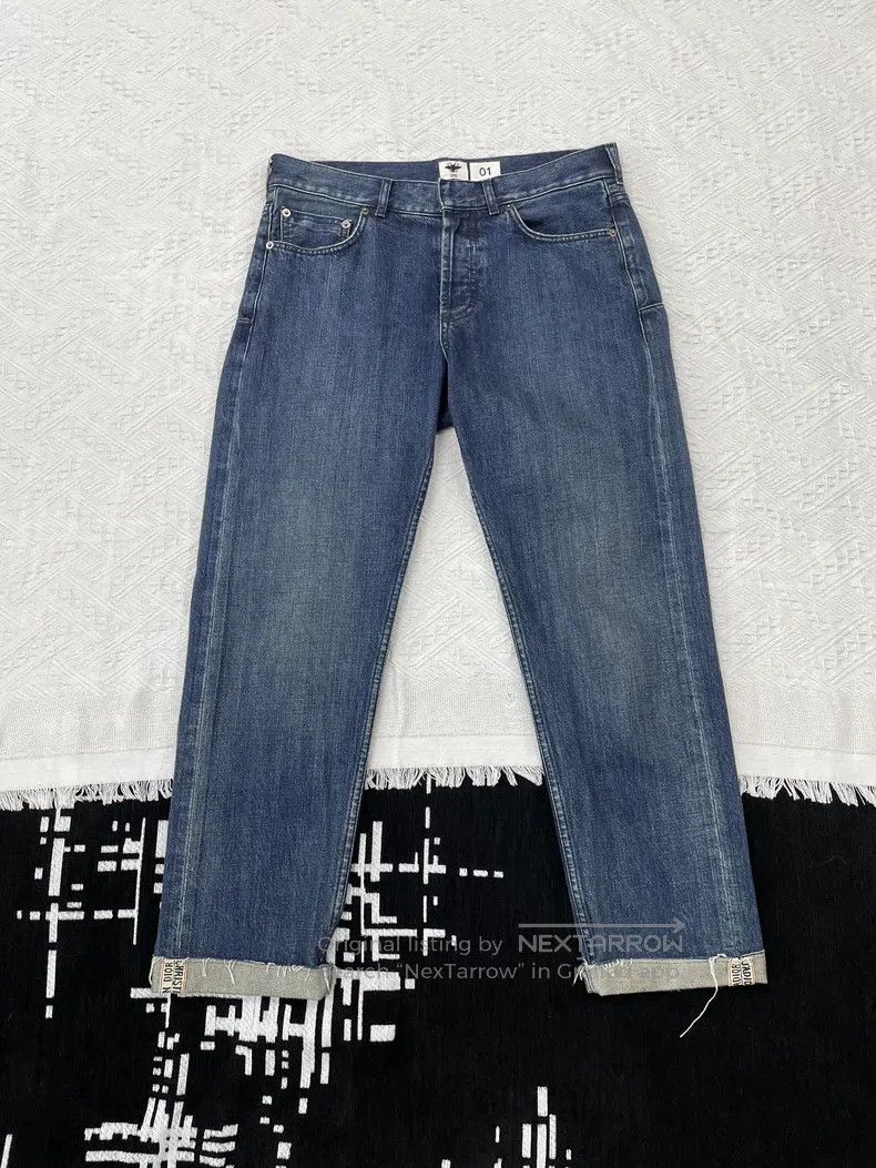 Dior Blue leg letter logo jeans