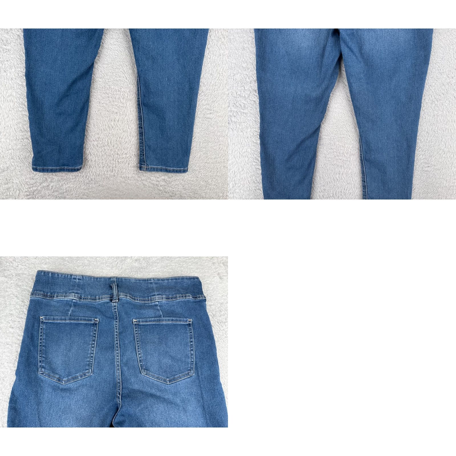 Vintage VINTAGE No Boundaries Jeans Womens Skinny 5-Pocket Denim Blue 32x24 Juniors 17 High Rise Cotton Stretch 24 in Inseam Classic Wash Denim jeans Size 38" / US 16 / IT 52 - 10 Thumbnail