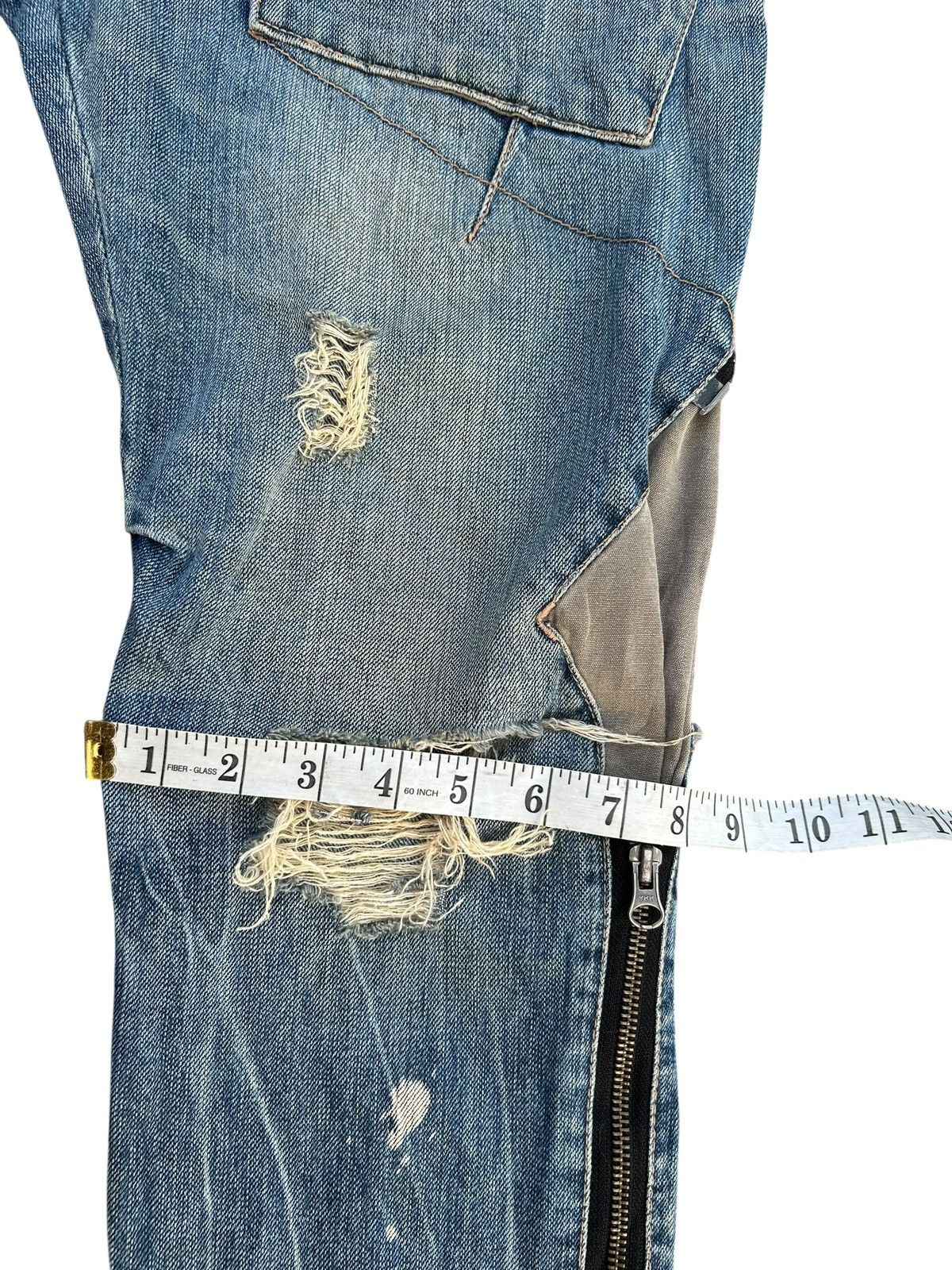 Kapital PPFM Japanese Punk Bondage Distressed Denim Jeans Size US 32 / EU 48 - 17 Thumbnail