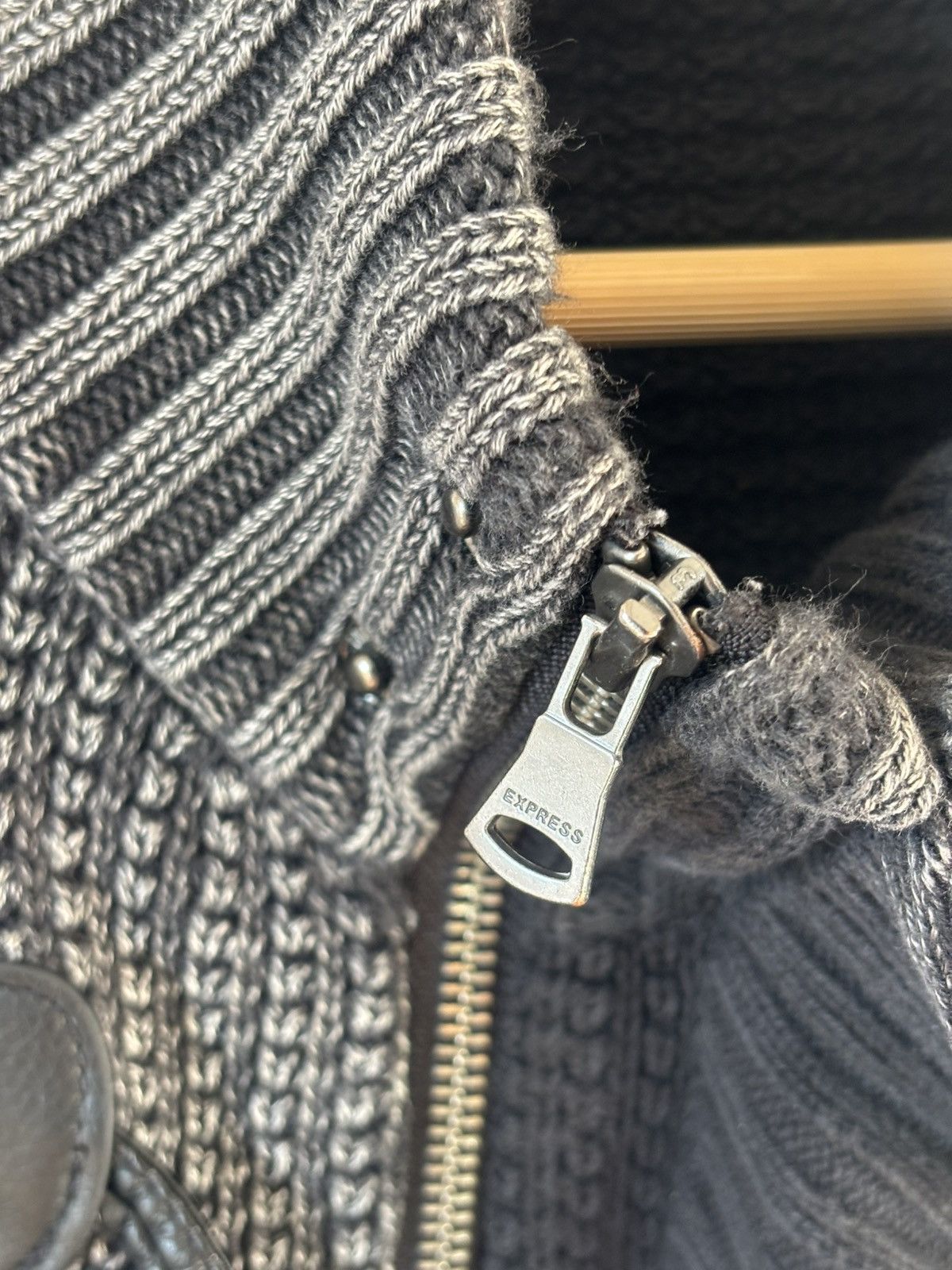 Express Express grey 100% Cotton toggle cardigan Large L Size US L / EU 52-54 / 3 - 6 Thumbnail