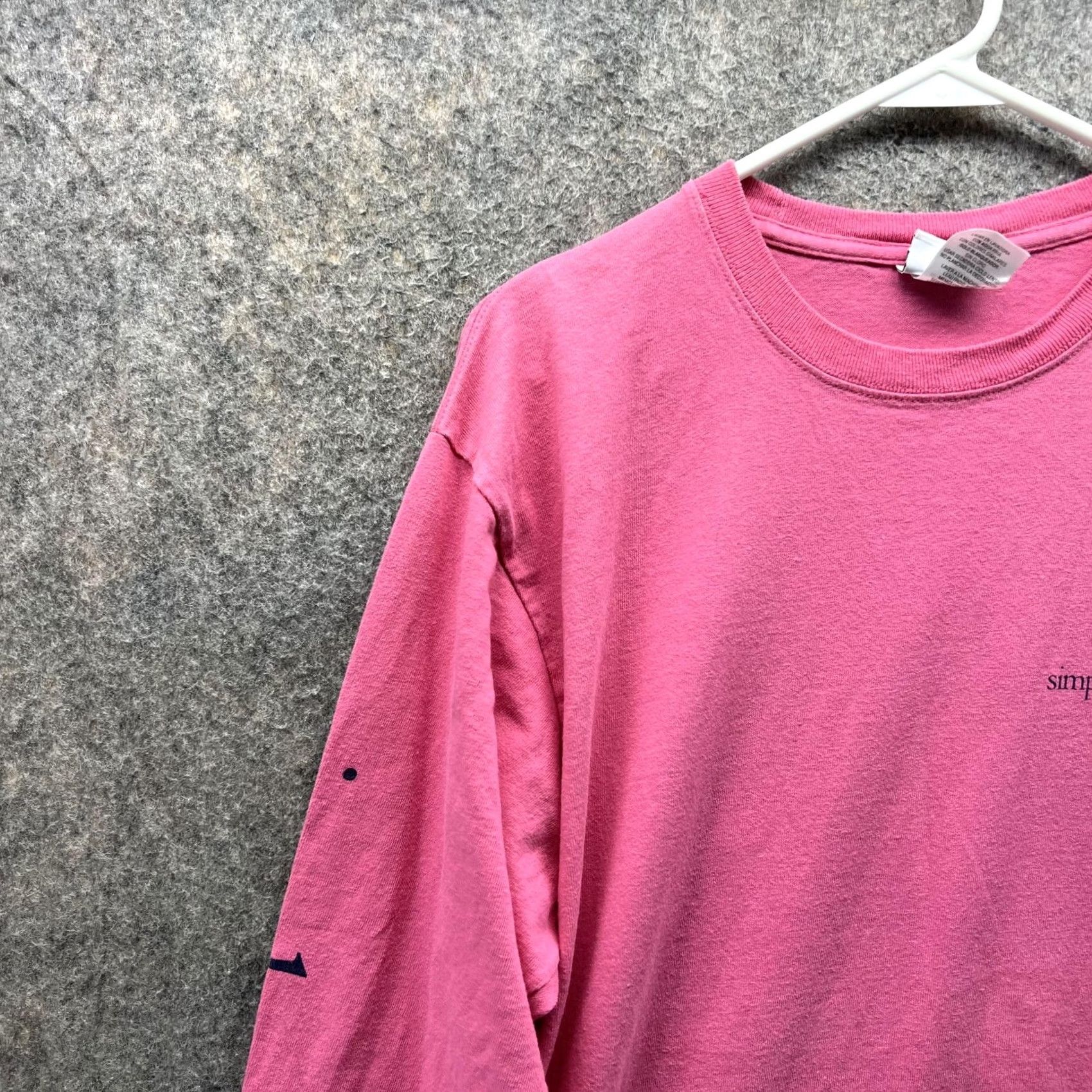 Pinko Simply Southern Shirt Men Large Pink White Casual Tee Crewneck Long Sleeve Shirt Mens Pink White Regular Century Size US L / EU 52-54 / 3 - 3 Thumbnail