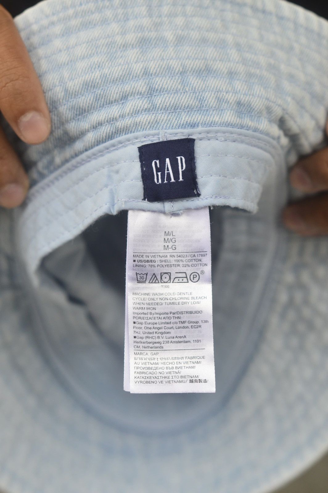 Gap GAP Light Denim Bucket Hat Size ONE SIZE - 2 Thumbnail