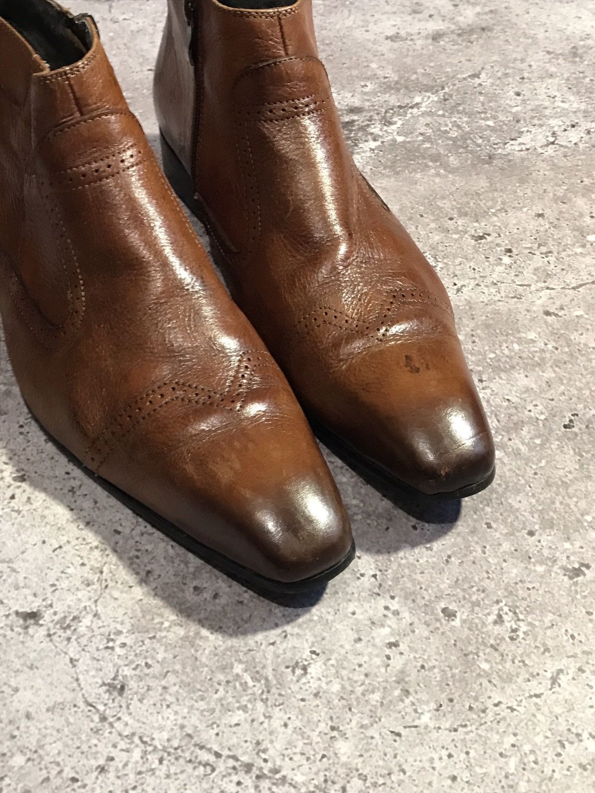 Giorgio Armani × Vintage Vintage Giorgio Armani Leather Boots – Classic Italian 9,5 Size US 9 / EU 42 - 5 Thumbnail