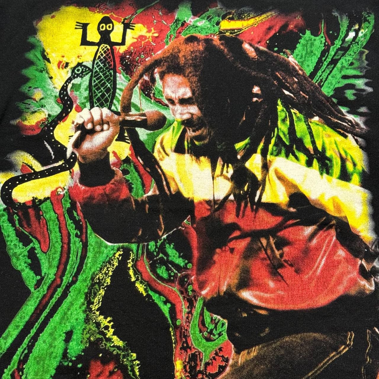 Bob Marley × Vintage Vintage 90s Bob Marley Rasta Revolution Long Sleeve Size US L / EU 52-54 / 3 - 7 Thumbnail