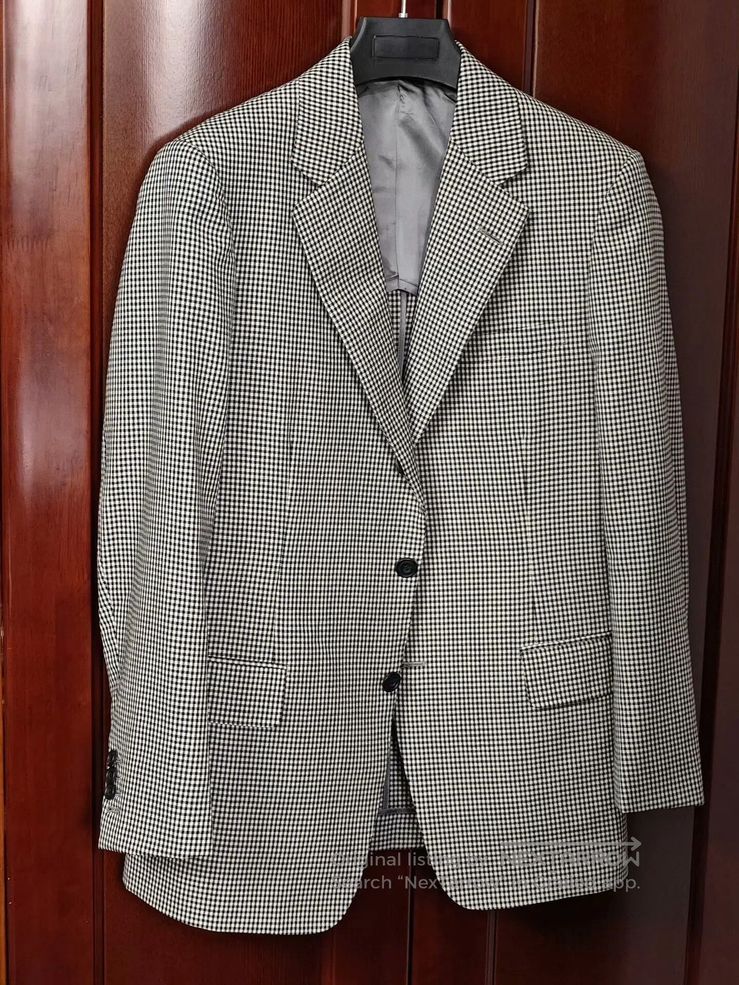 Japanese Brand Custom Black and White Check Suit. Size US M / EU 48-50 / 2 - 1 Thumbnail