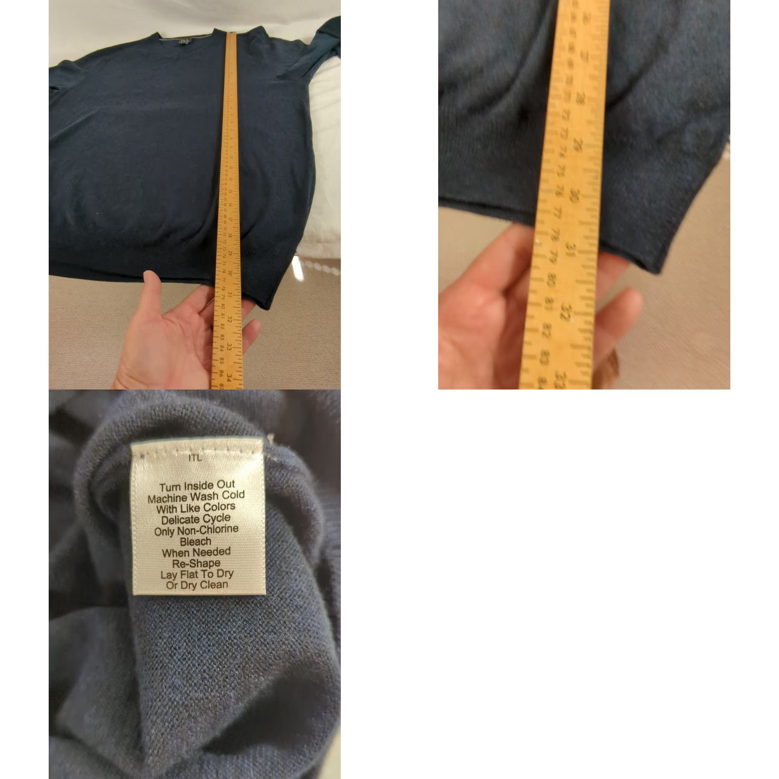 Jos. A. Bank Jos A Bank traveler merino wool pullover sweater 3XL Tall Blue V-Neck Long Sleeve Knit Solid Men Shirt Size US XXL / EU 58 / 5 - 8 Thumbnail