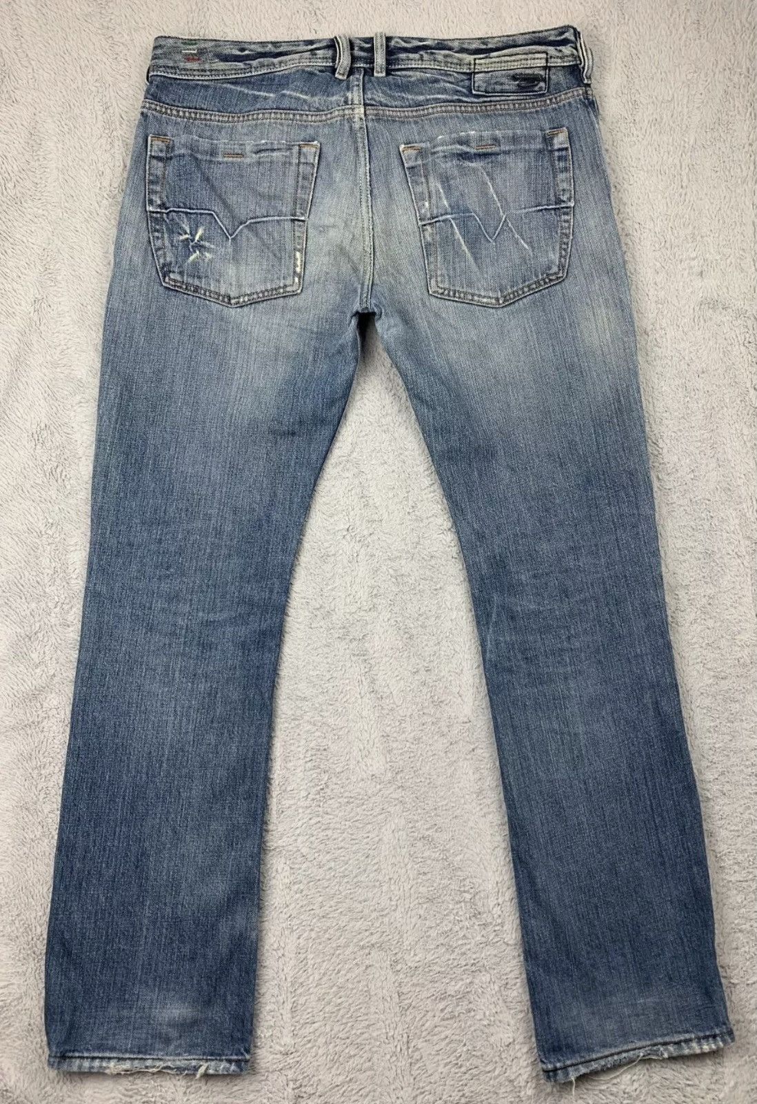 Diesel Diesel Zathan Men’s W34 L32 Distressed Made In Italy 0089J Size US 34 / EU 50 - 2 Thumbnail