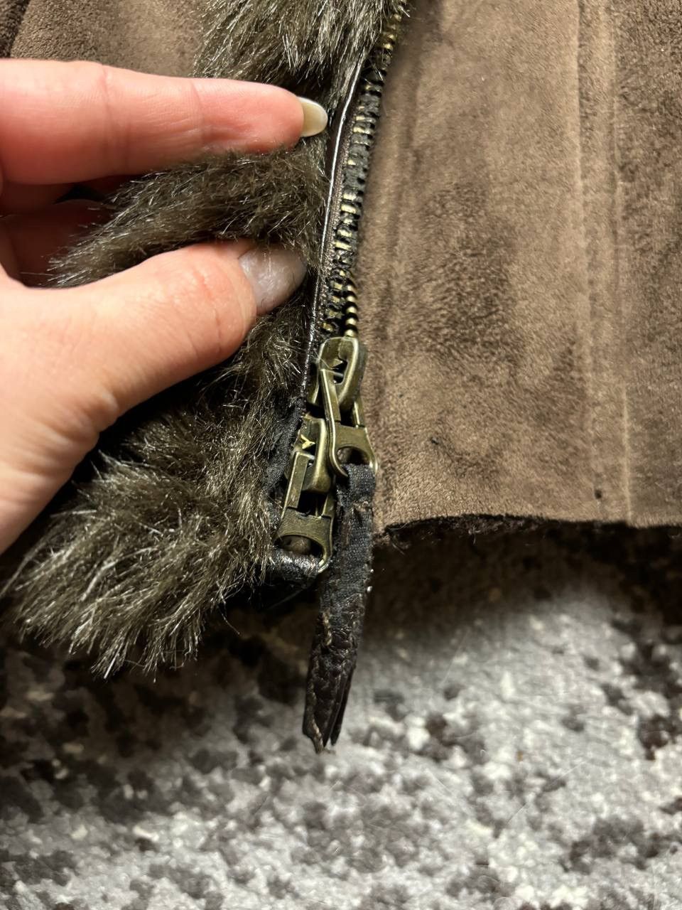 If Six Was Nine × Vintage Vintage Y2K Suede Leather Style Fur Faux Collar Sleeve Jack Size US S / EU 44-46 / 1 - 4 Thumbnail