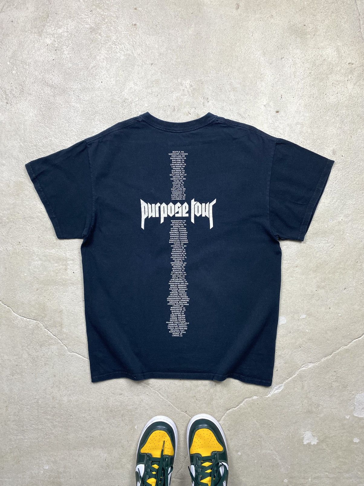 Band Tees Justin Bieber Purpose Tour T Shirt Big Face Print Y2K Hype Size US L / EU 52-54 / 3 - 2 Thumbnail