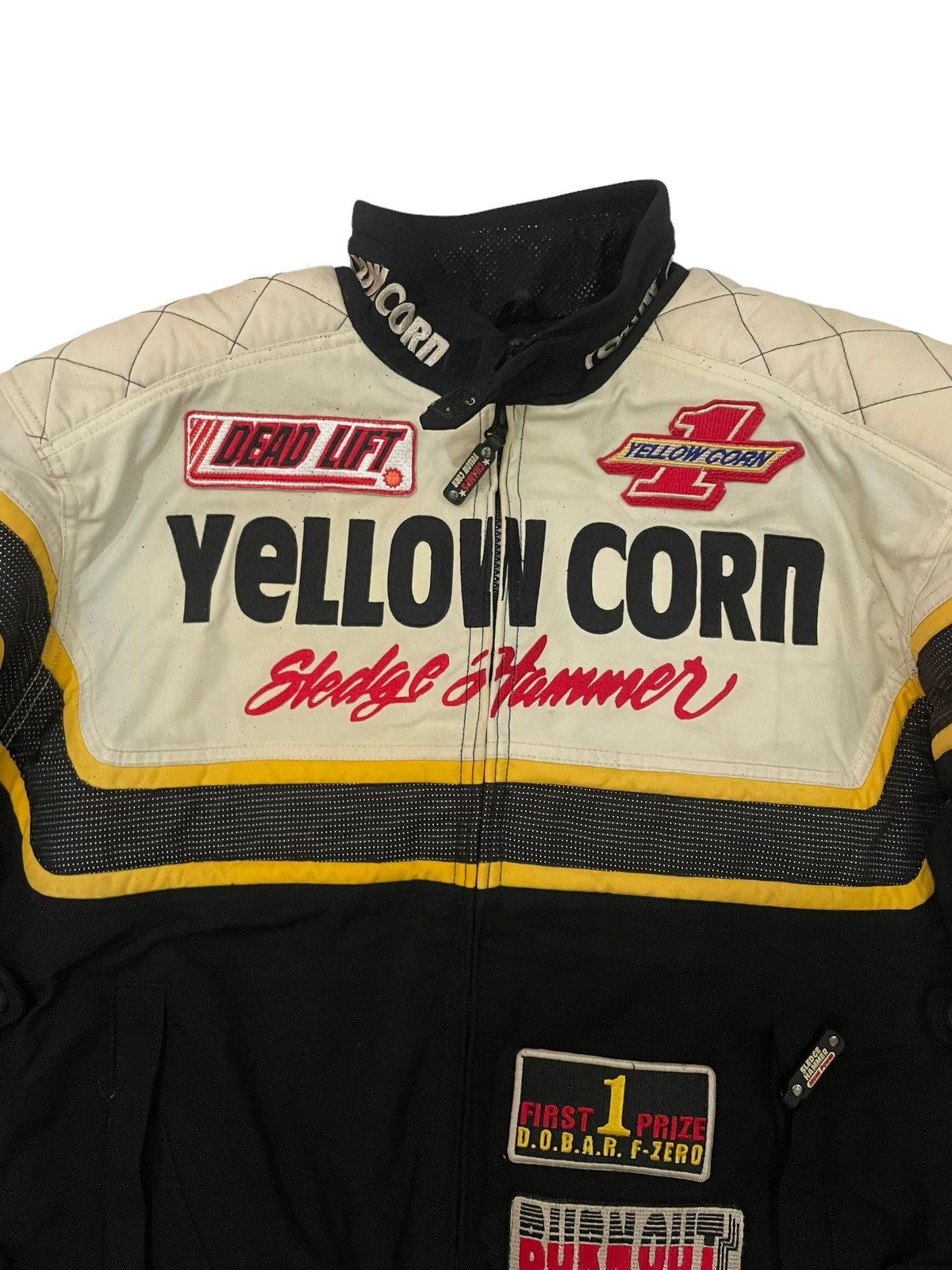 Yellow Corn Sledge Hammer Biker Jacket