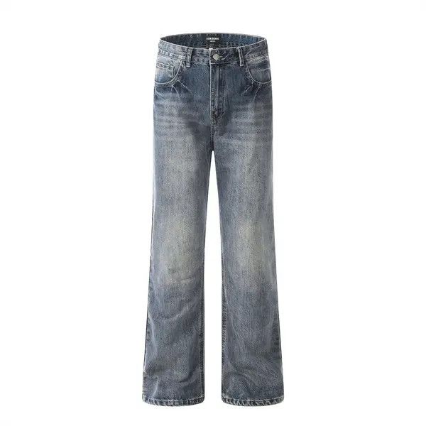 Jean American high street retro washed distressed flared jeans Size US 32 / EU 48 - 1 Thumbnail