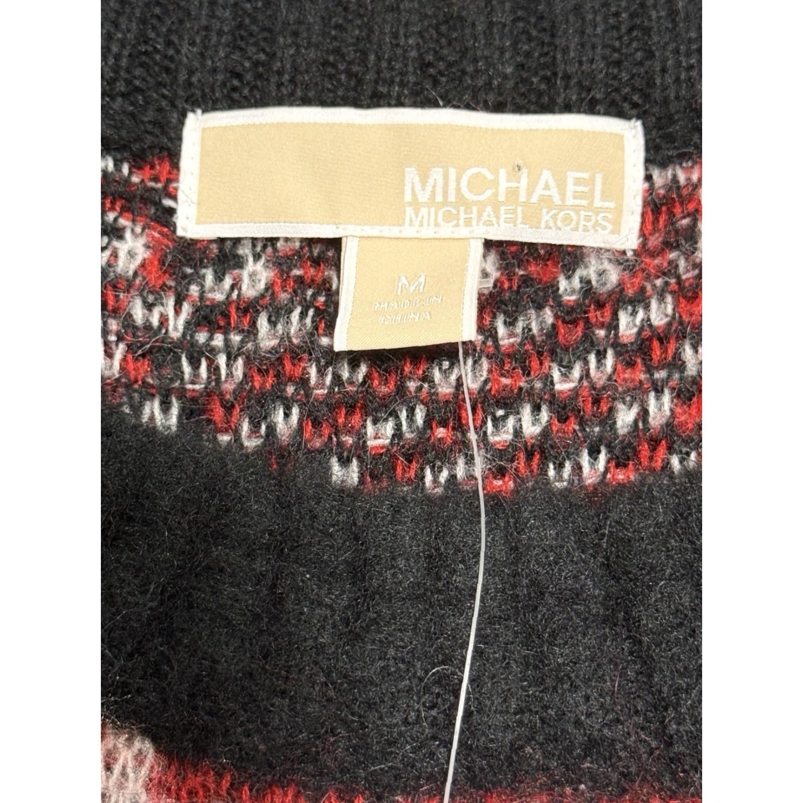 Michael Kors Michael Kors Sweater Black & Red Plaid Size M Women Wool Mohair Acrylic Knit Pullover Lightweight Stylish 90s? Size M / US 6-8 / IT 42-44 - 2 Thumbnail