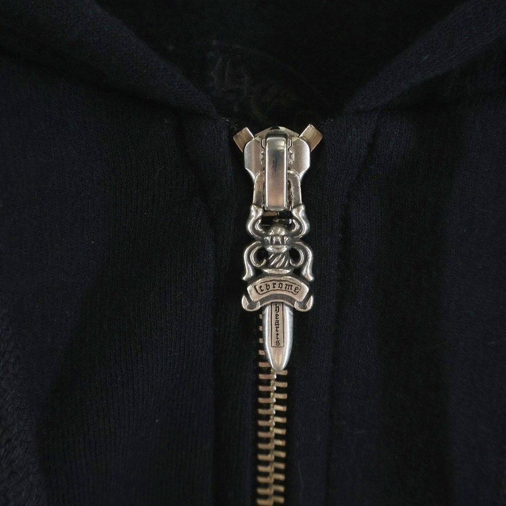 Chrome Hearts CHROME HEARTS Vertical Logo Zip Up Hoodie Black Size US XXL / EU 58 / 5 - 5 Thumbnail