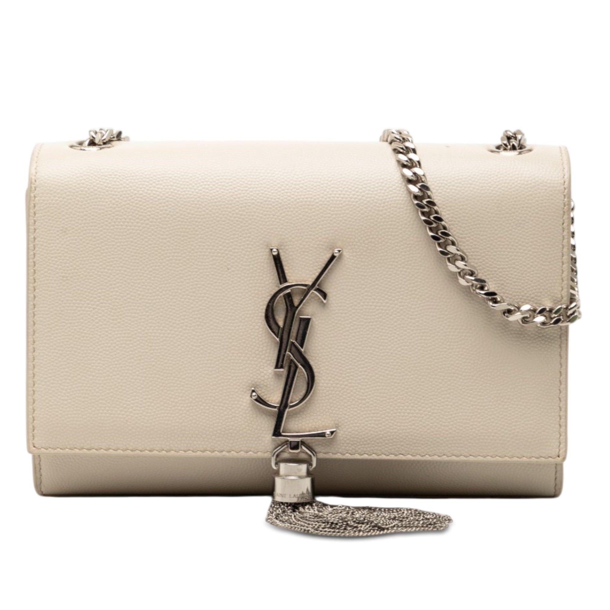 Saint Laurent Paris Small Grain de Poudre Monogram Kate Tassel Crossbody Size ONE SIZE - 1 Thumbnail