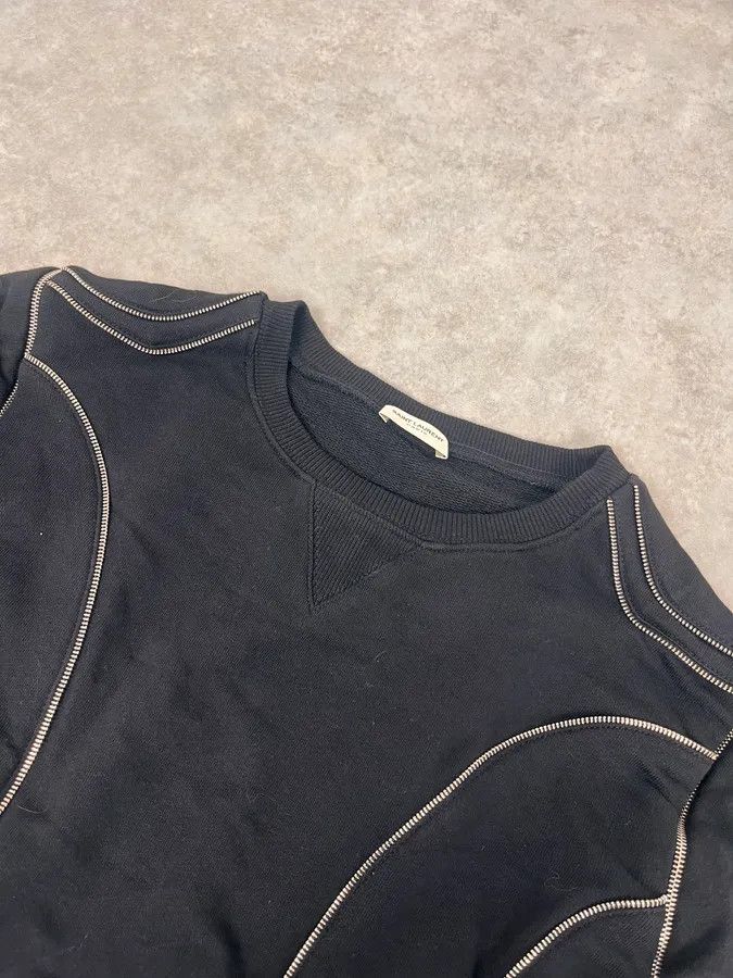 Saint Laurent Paris SS2015 Saint Laurent Multi Zips Black Crewneck Sweater by Hedi Slimane Size US S / EU 44-46 / 1 - 7 Thumbnail