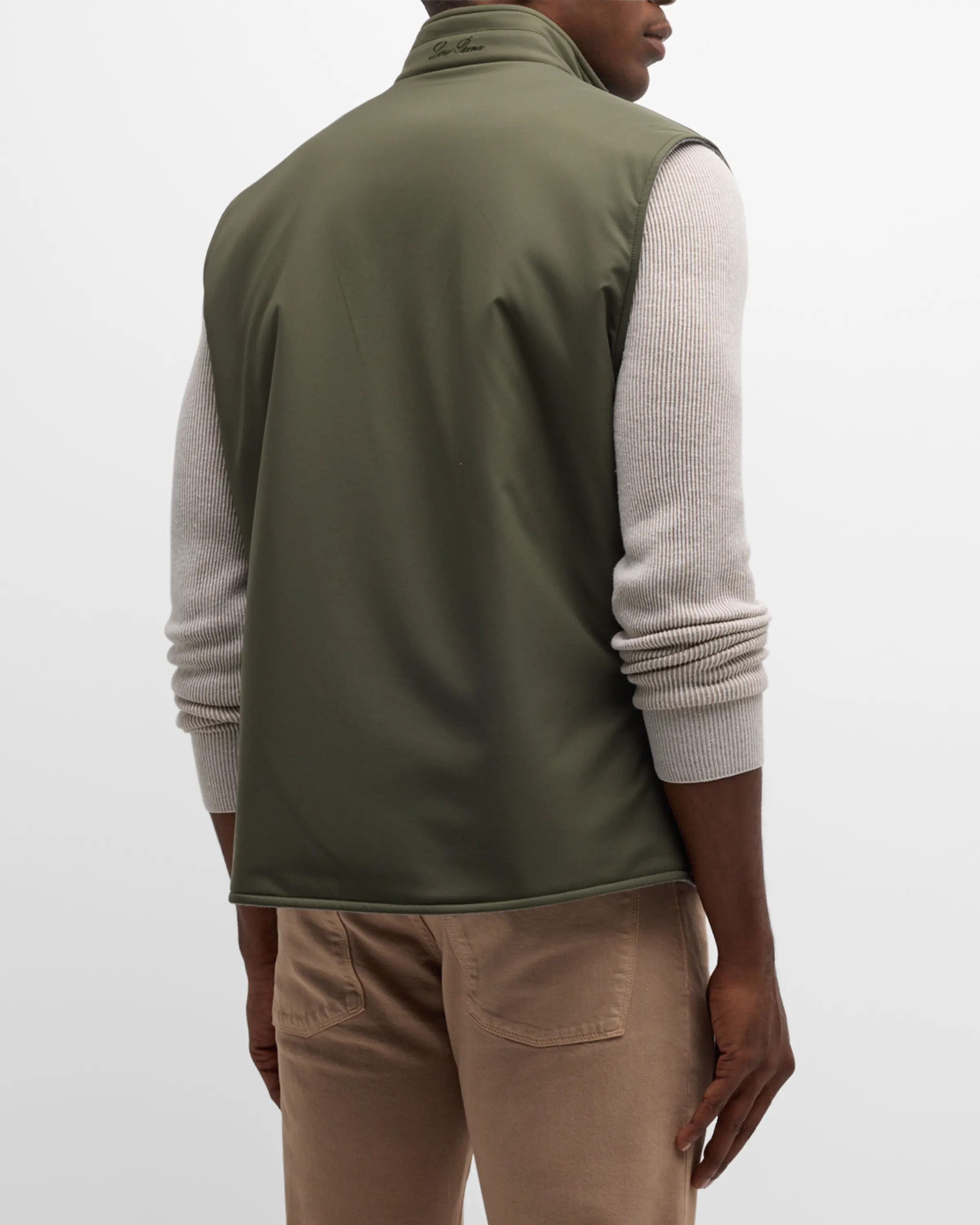 Loro Piana o1w1db10824 Reversible Marlin Vest in Olive Green Size US M / EU 48-50 / 2 - 2 Thumbnail