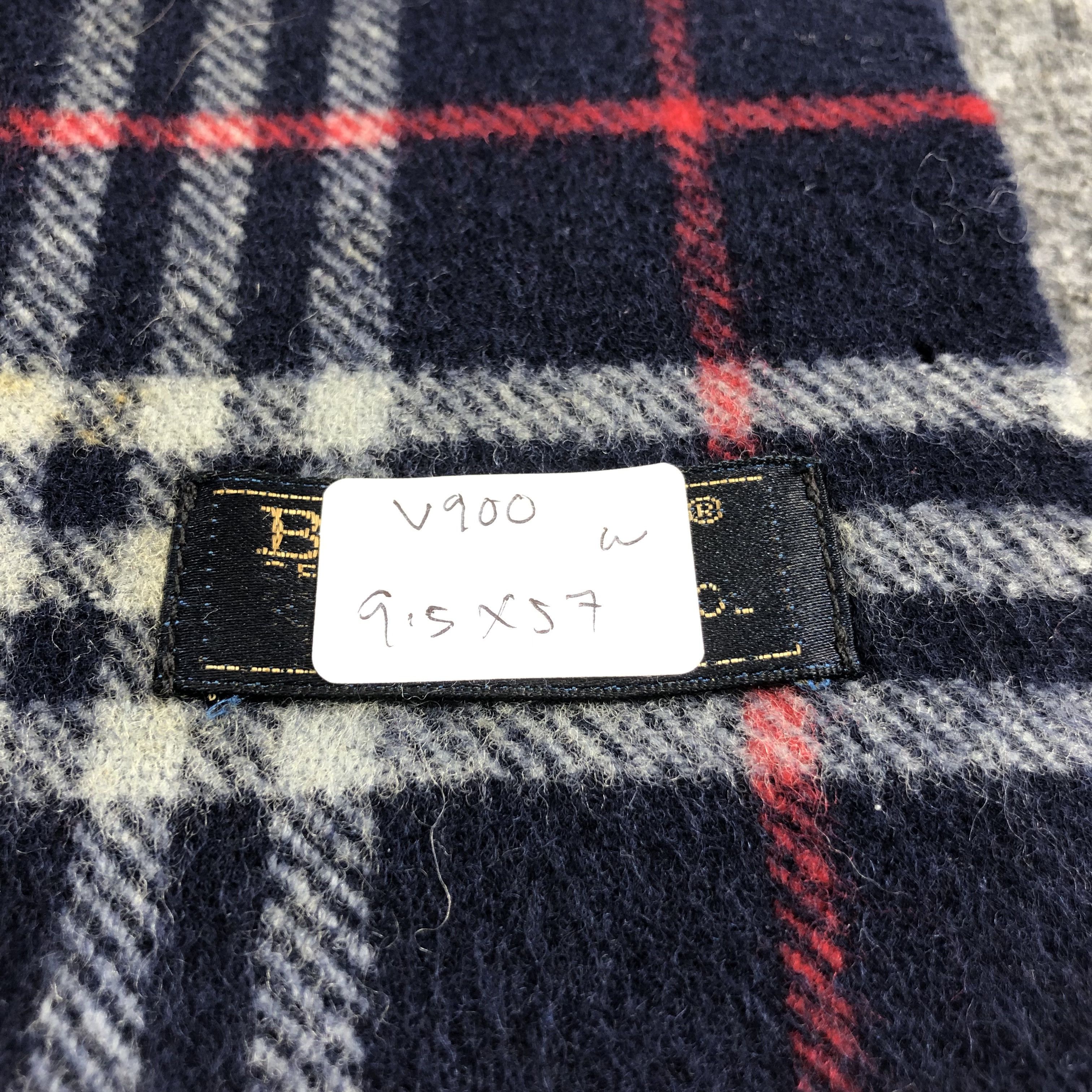 Burberry Burberrys Nova Check Blue Wool Scarf Muffler V900 Size ONE SIZE - 16 Thumbnail