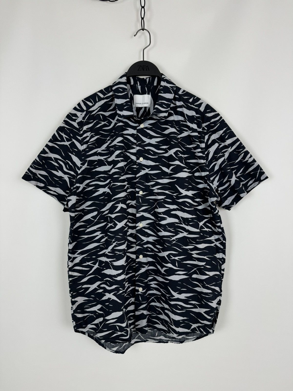 Samsoe Samsoe Samsoe Samsoe Abstract Blue S/S Shirt Size US XL / EU 56 / 4 - 1 Thumbnail