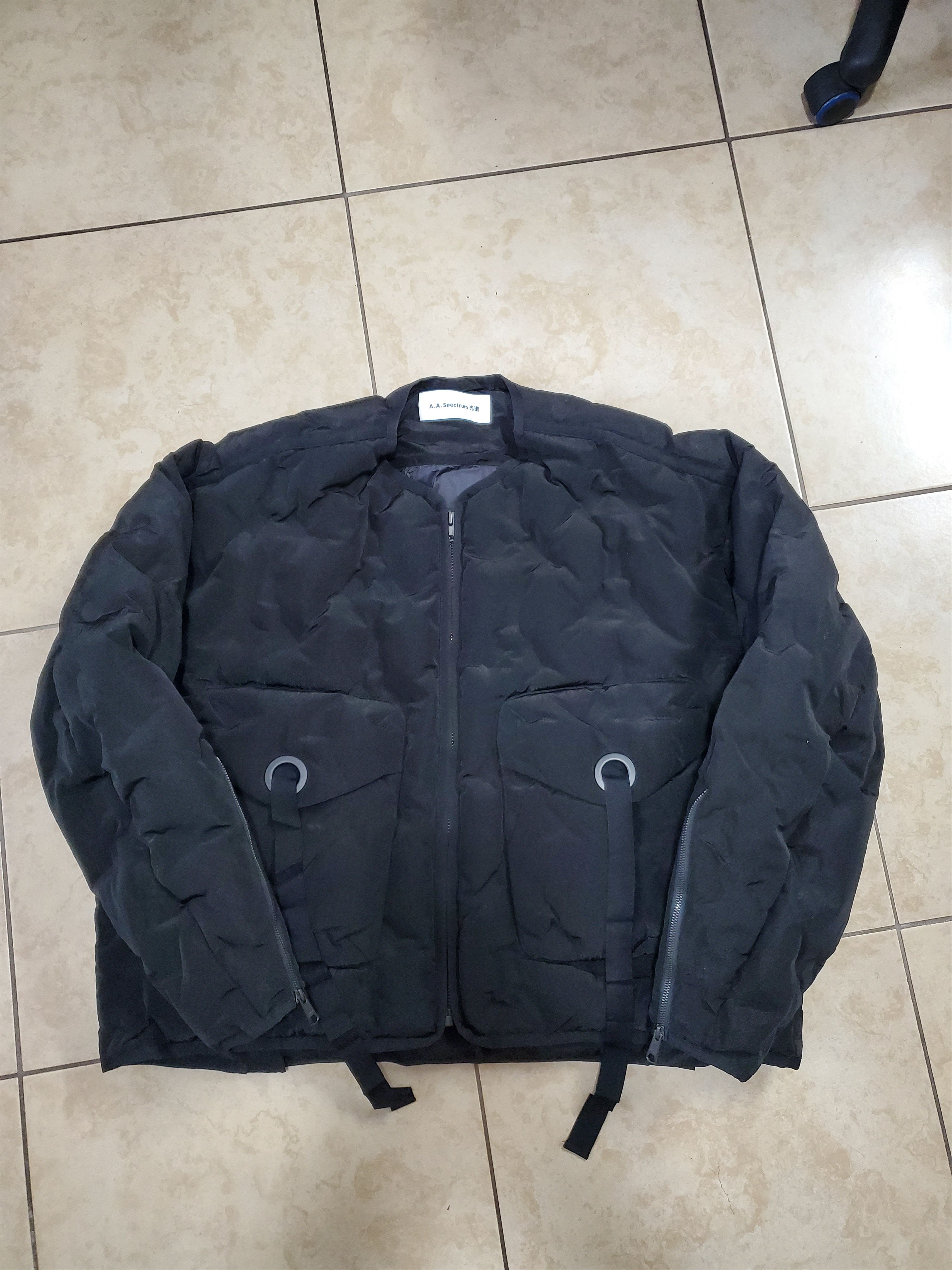 image of A A Spectrum Cyberen Puffer Jacket in Black, Men's (Size Medium)