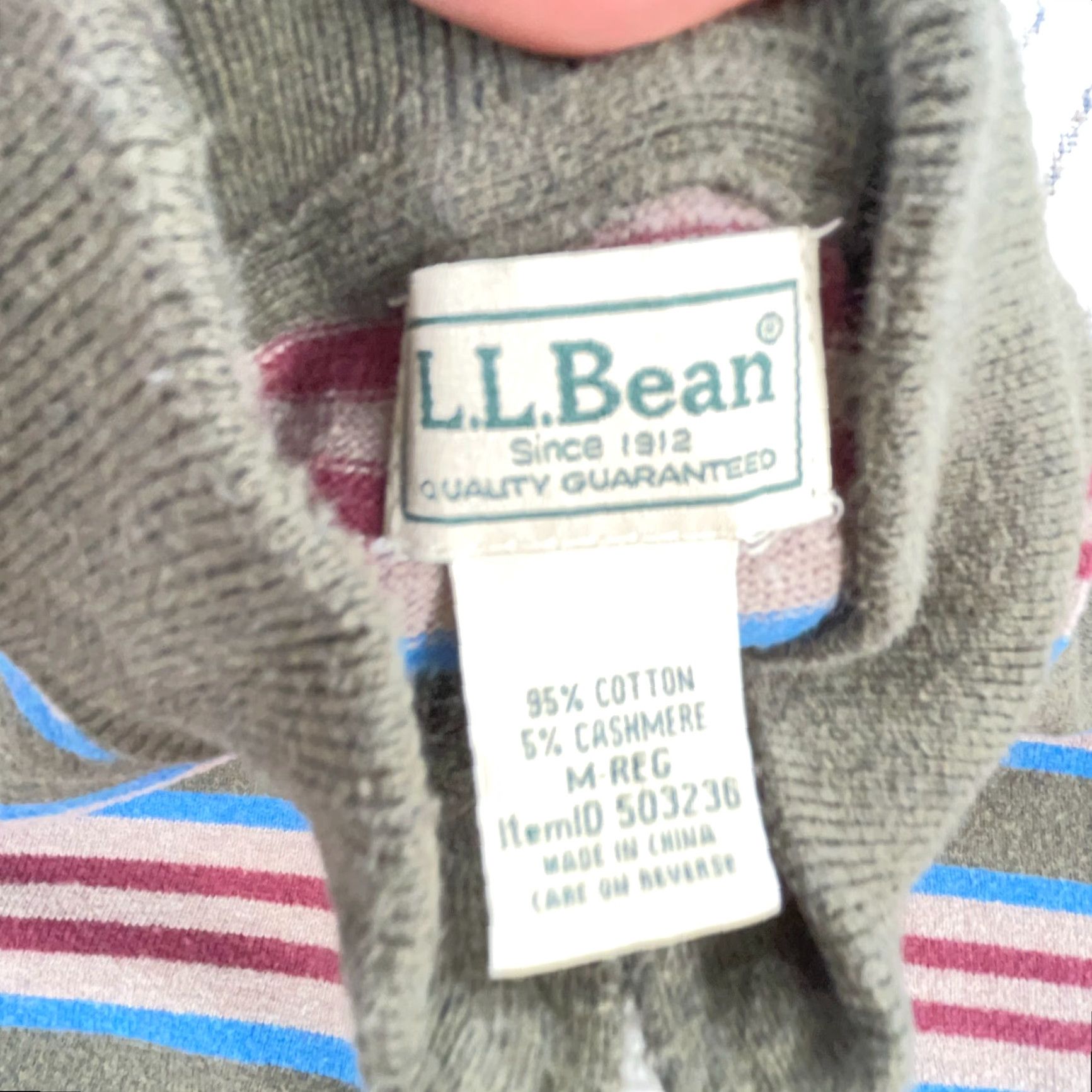 Vintage LL Bean Sweater Men Medium Brown Red Pullover Quarter Zip Striped Soft Knit Slim Knitwear 1/4 Zip Fall Winter Casual Modern Golf Walking Mens Size US M / EU 48-50 / 2 - 3 Thumbnail