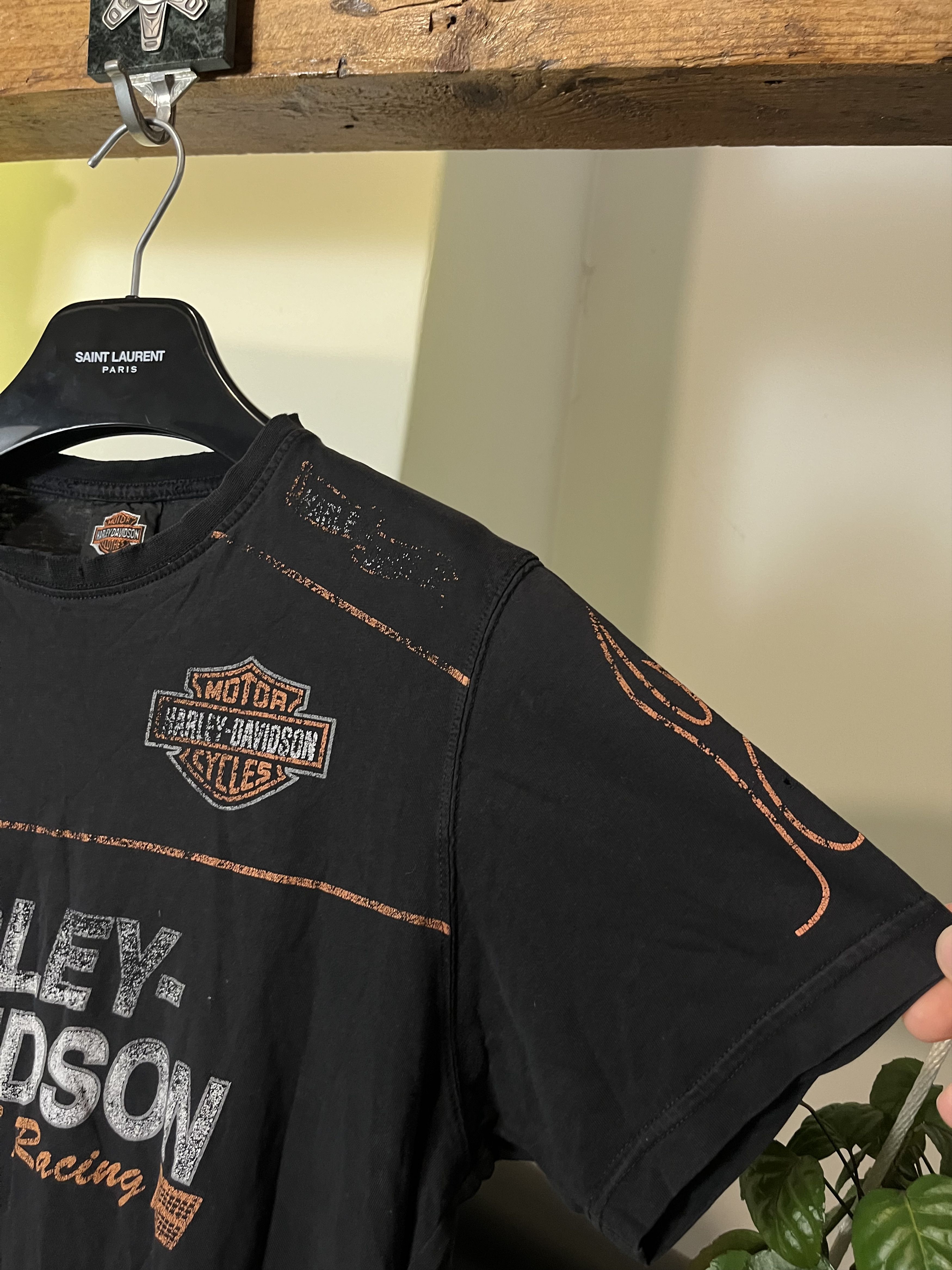 Harley Davidson × Vintage 90s Harley Davidson Made in USA Racing Biker Size US L / EU 52-54 / 3 - 5 Thumbnail
