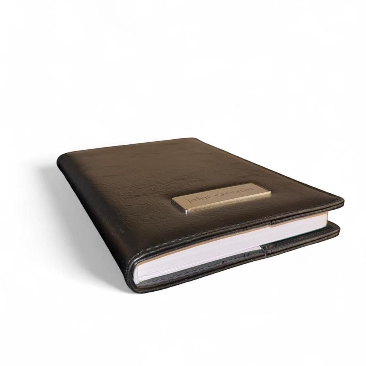 John Varvatos JOHN VARVATOS Black leather journal with silver logo Size ONE SIZE - 5 Thumbnail