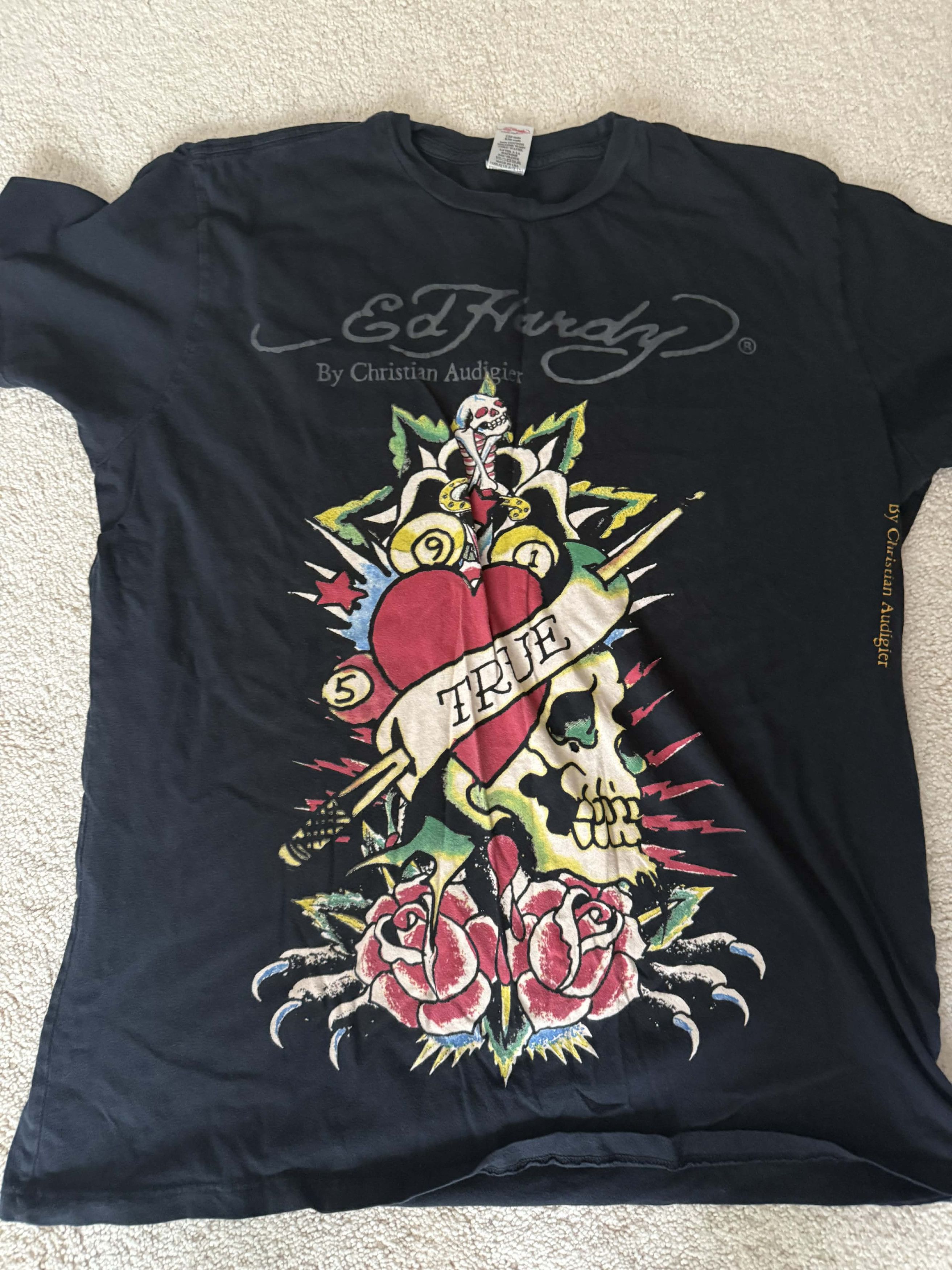 Ed Hardy Ed Hardy Black Graphic Tee (Y2K) Size US M / EU 48-50 / 2 - 1 Thumbnail