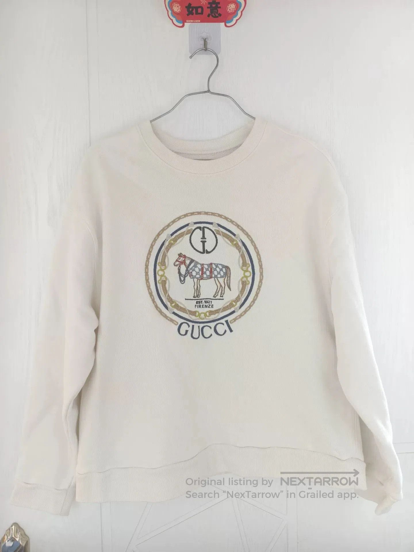 Gucci Gucci Women's White Logo Sweatshirt. Size M / US 6-8 / IT 42-44 - 1 Thumbnail