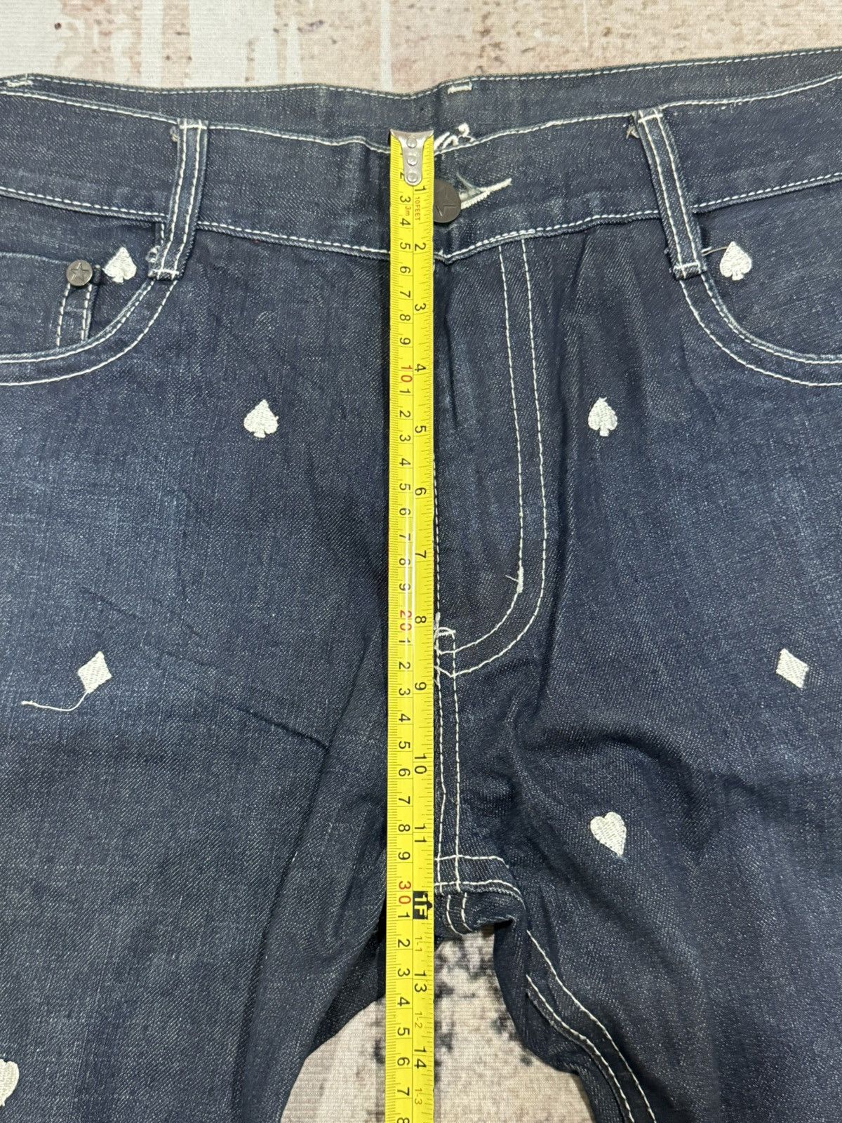 If Six Was Nine JOISM - full mini envroieded jeans Size US 35 - 15 Thumbnail
