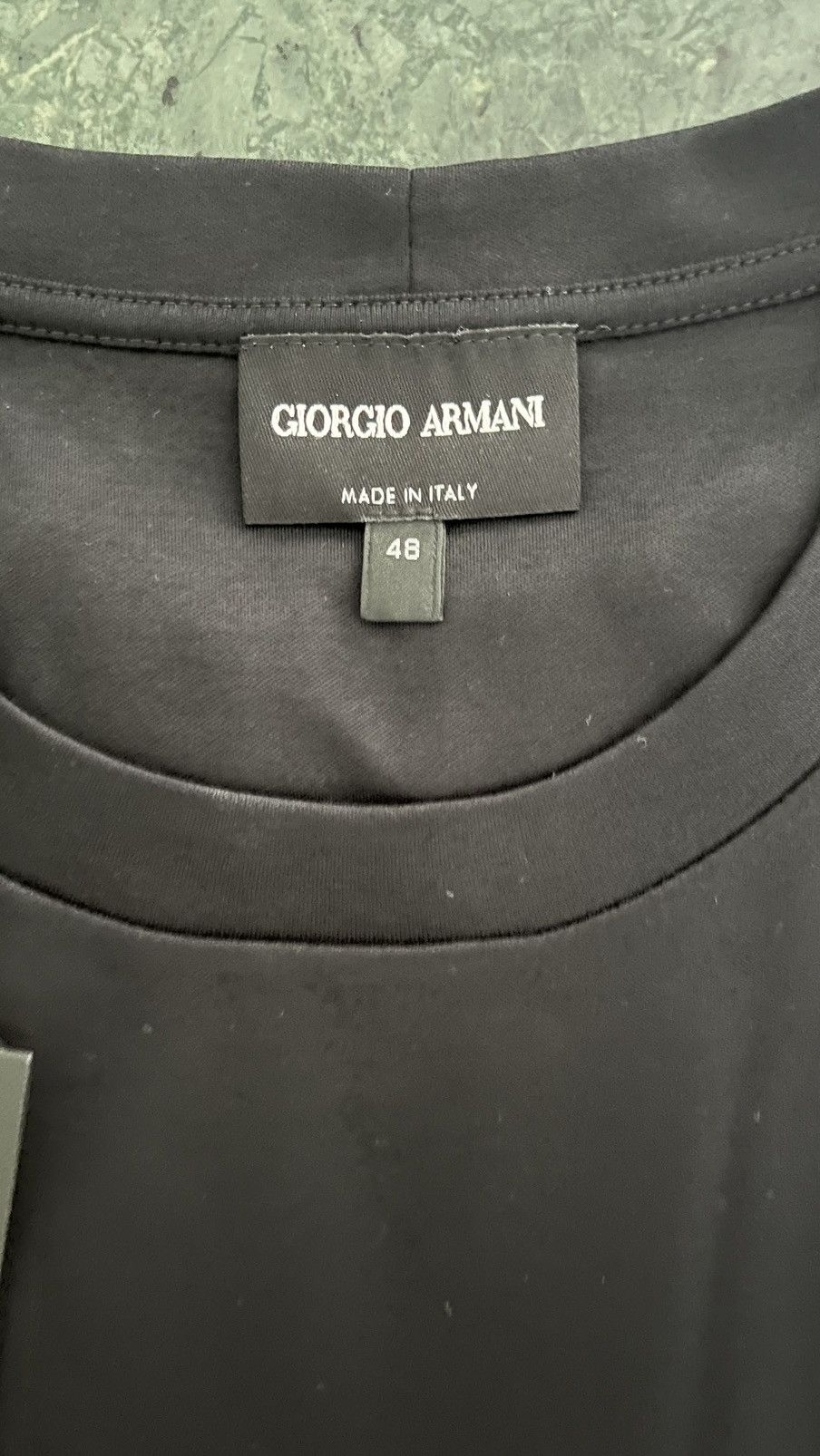 Giorgio Armani Giorgio Armani logo tshirt leather GA patch Size US M / EU 48-50 / 2 - 2 Thumbnail