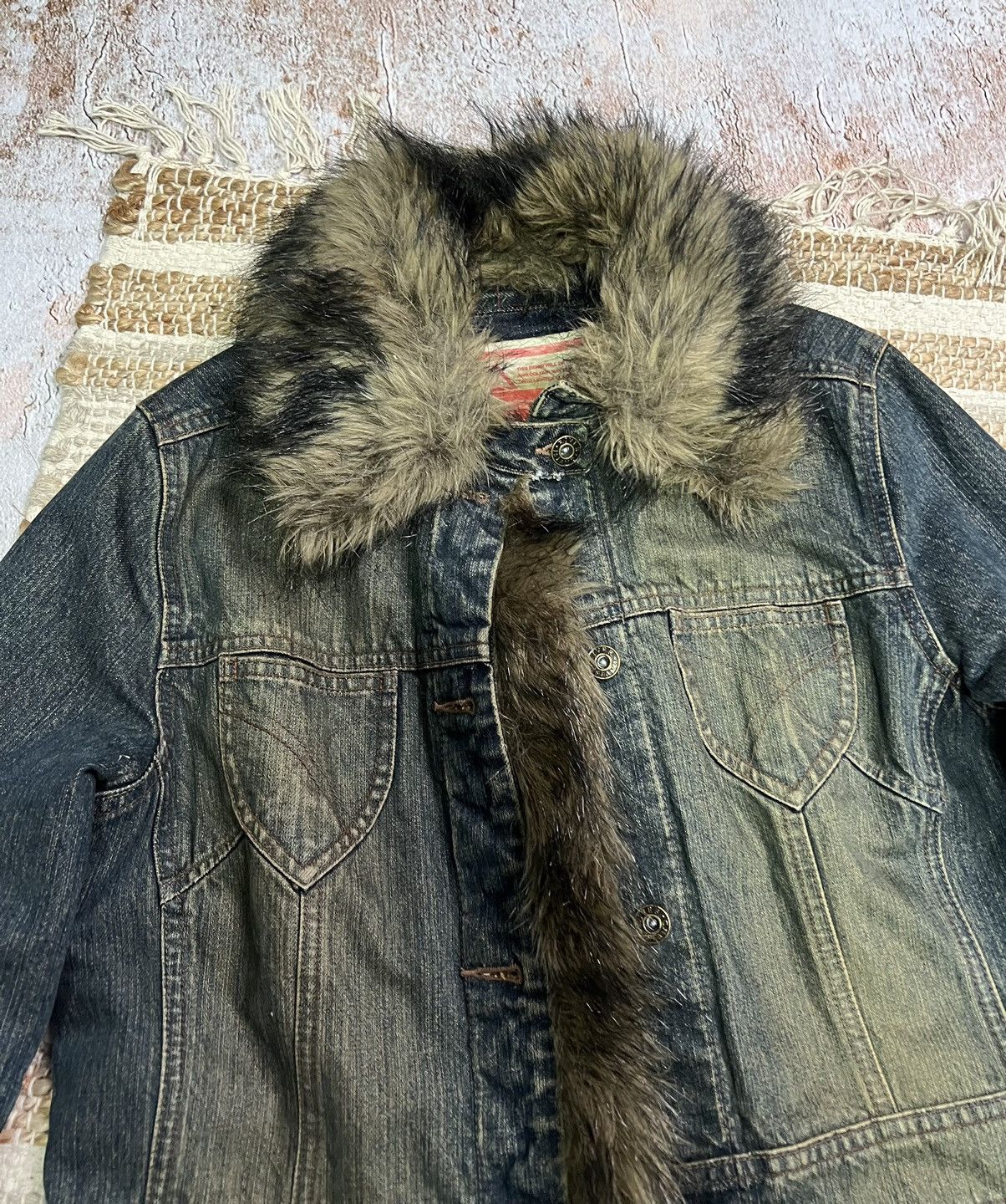 Vintage Vintage Japanese style river island acid washed denim coat Size S / US 4 / IT 40 - 6 Thumbnail
