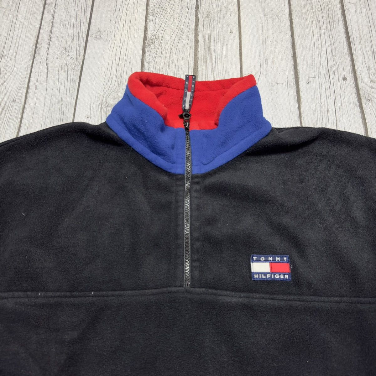Tommy Hilfiger × Vintage Vintage Tommy Hilfiger fleece sweatshirt Size US L / EU 52-54 / 3 - 3 Thumbnail