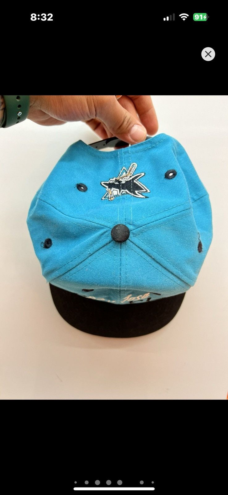 NHL ***FINAL DROP***RARE 90s SAN JOSE SHARKS SCRIPT SNAPBACK O/S Size ONE SIZE - 7 Thumbnail