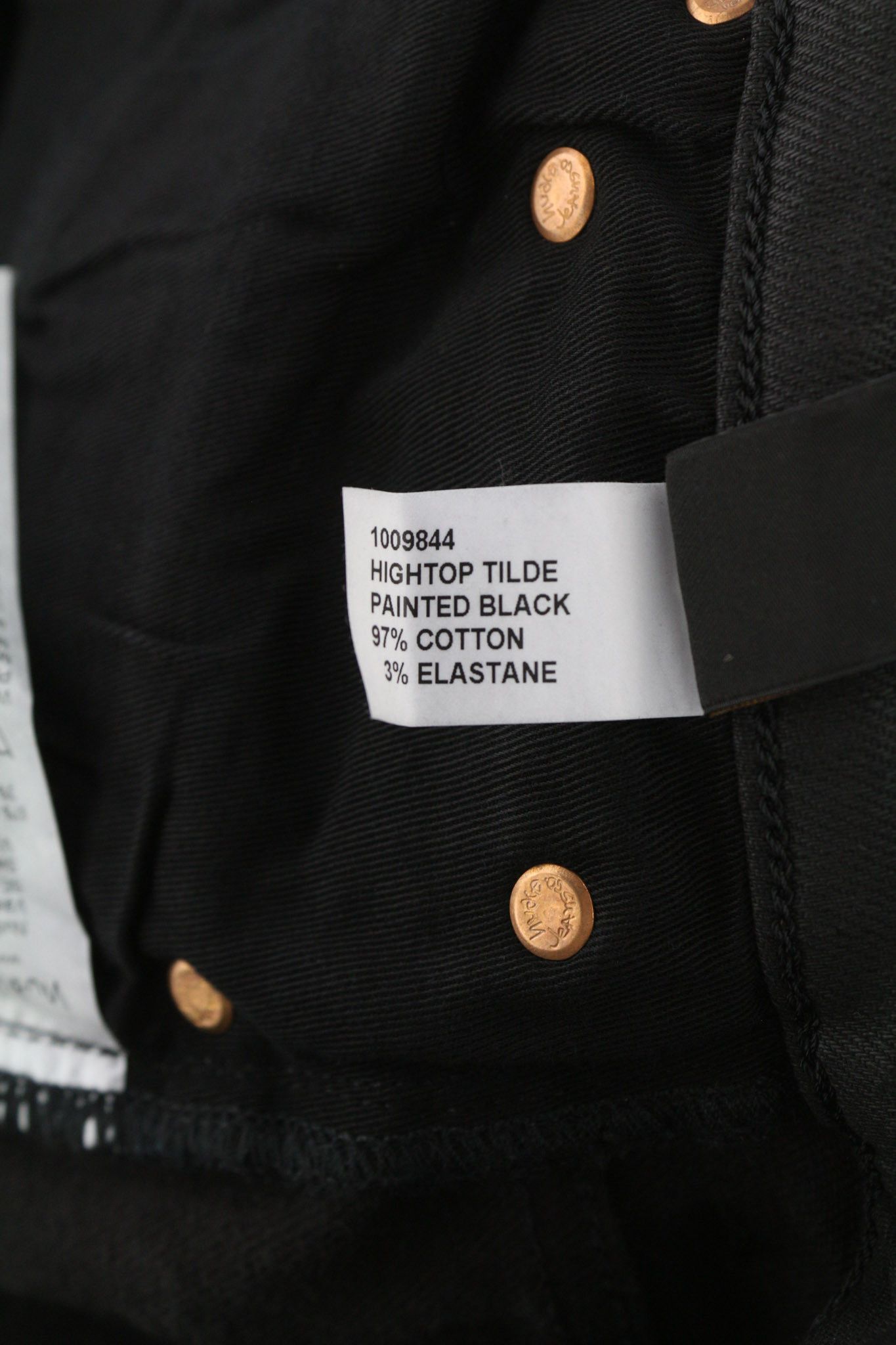 Nudie Jeans HIGHTOP TILDE PAINTED BLACK W28/L32 Denim Jeans 80438 Size US 28 / EU 44 - 7 Thumbnail