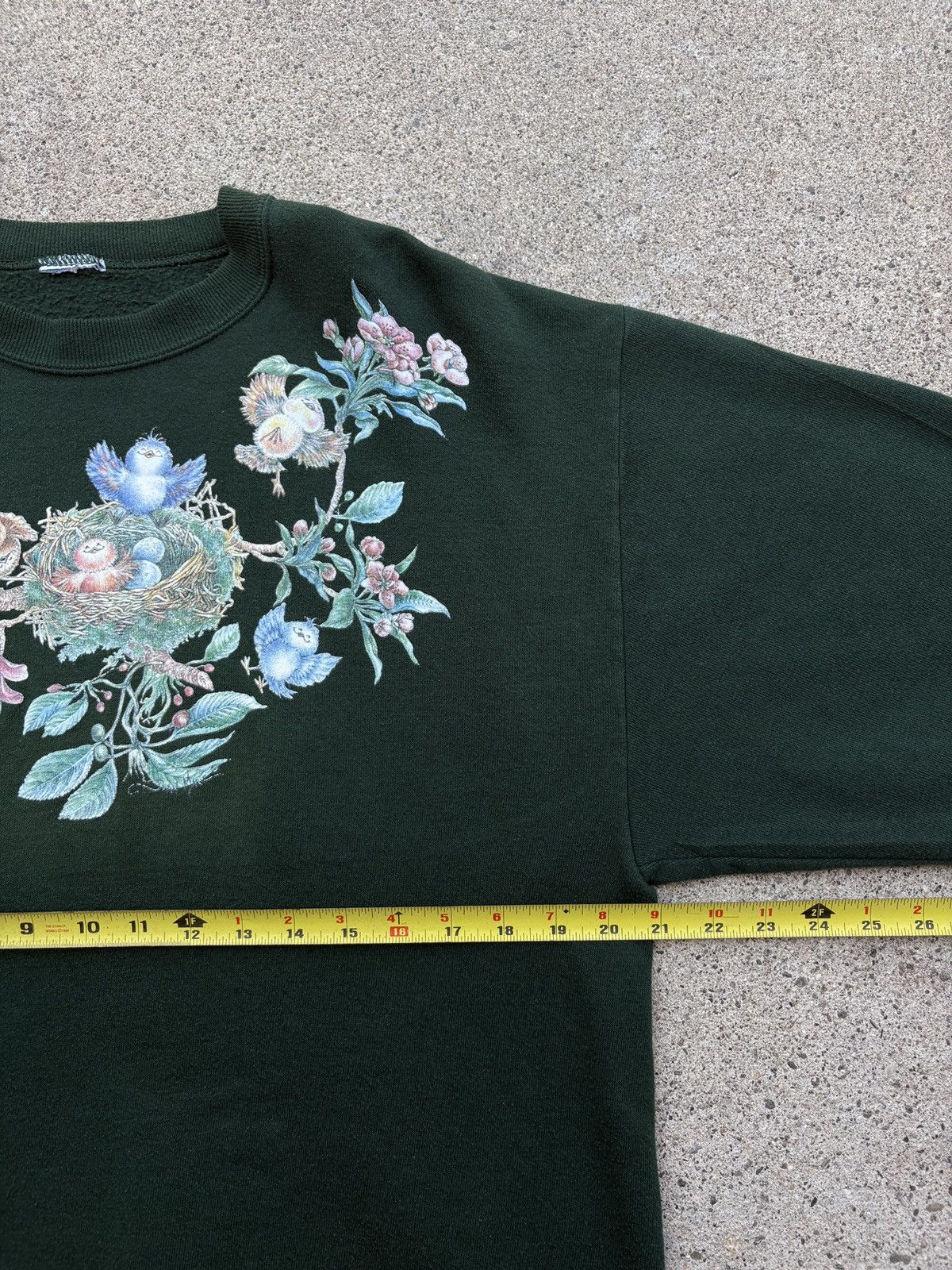 Jerzees × Vintage Vintage 1990s JERZEES Birds/Floral Crewneck Sweater Size L Size L / US 10 / IT 46 - 7 Thumbnail