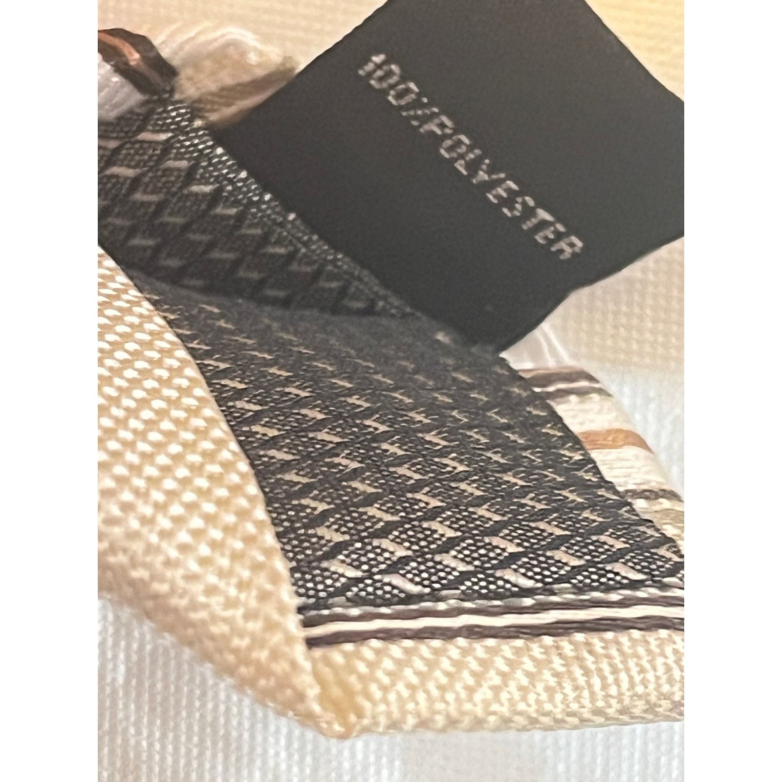 Other Valerio Garati Necktie - 100% Polyester Striped Tie Brown Size ONE SIZE - 8 Thumbnail