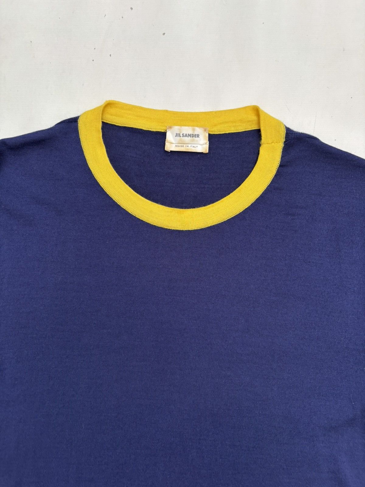 Jil Sander × Raf Simons SS13 RUNWAY Wool Knit Short Sleeve Sweater Size US L / EU 52-54 / 3 - 4 Thumbnail