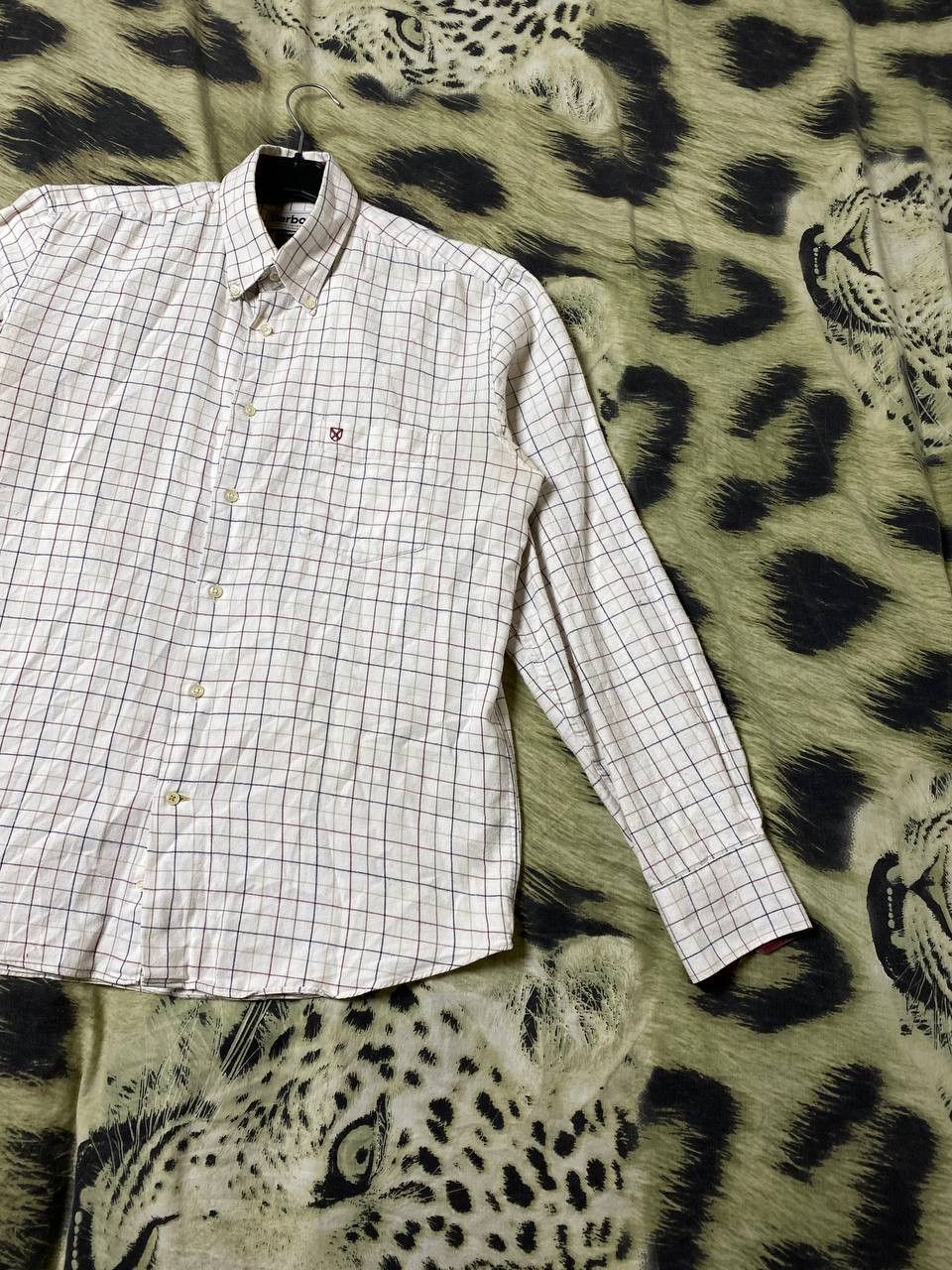 Barbour × Vintage Barbour Striped Checkered Button Up Short Sleeve Shirt Size US S / EU 44-46 / 1 - 6 Thumbnail