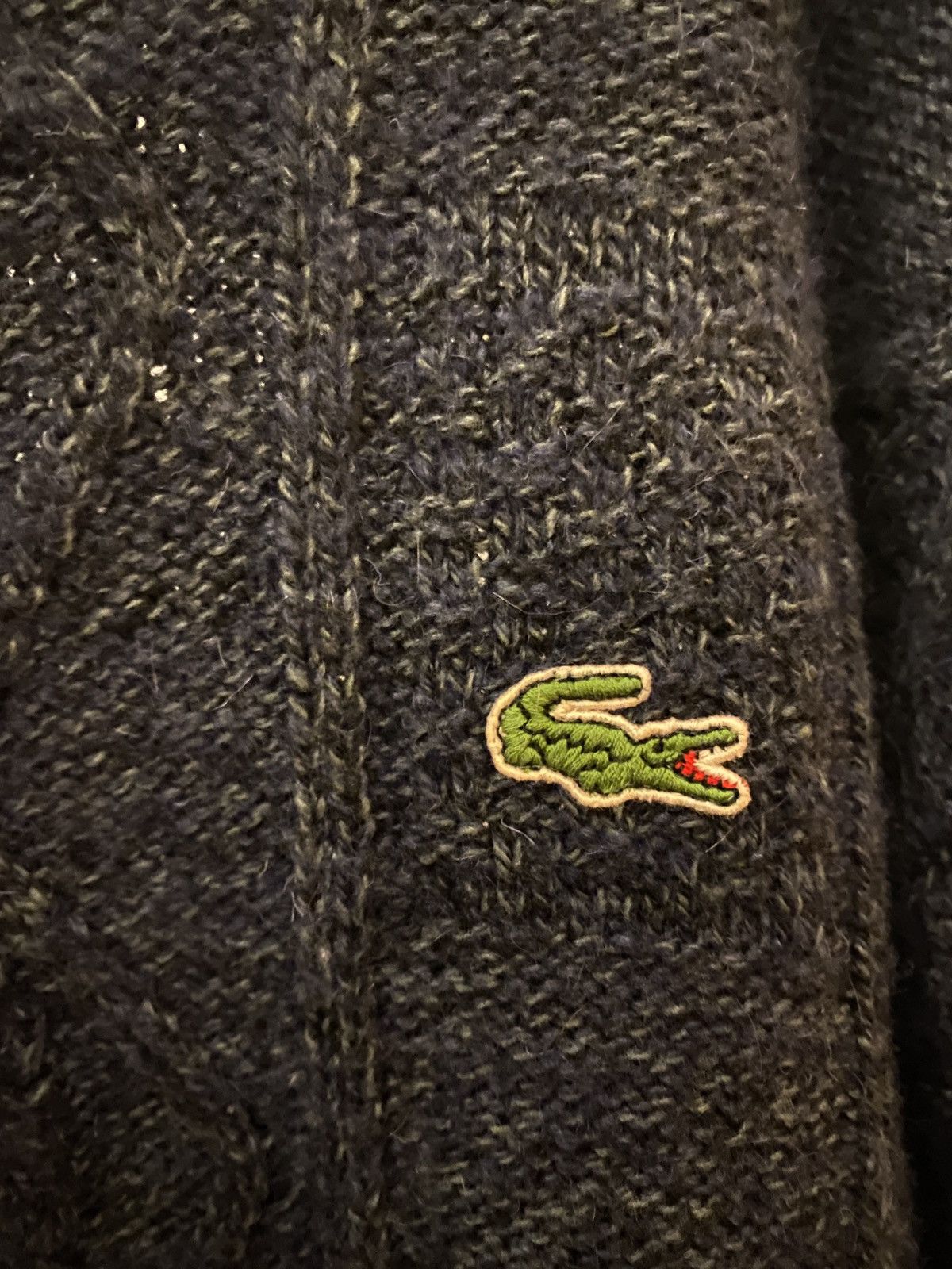 Lacoste × Vintage Vintage cable lacoste ultra rare Knitwear Size US XL / EU 56 / 4 - 4 Thumbnail