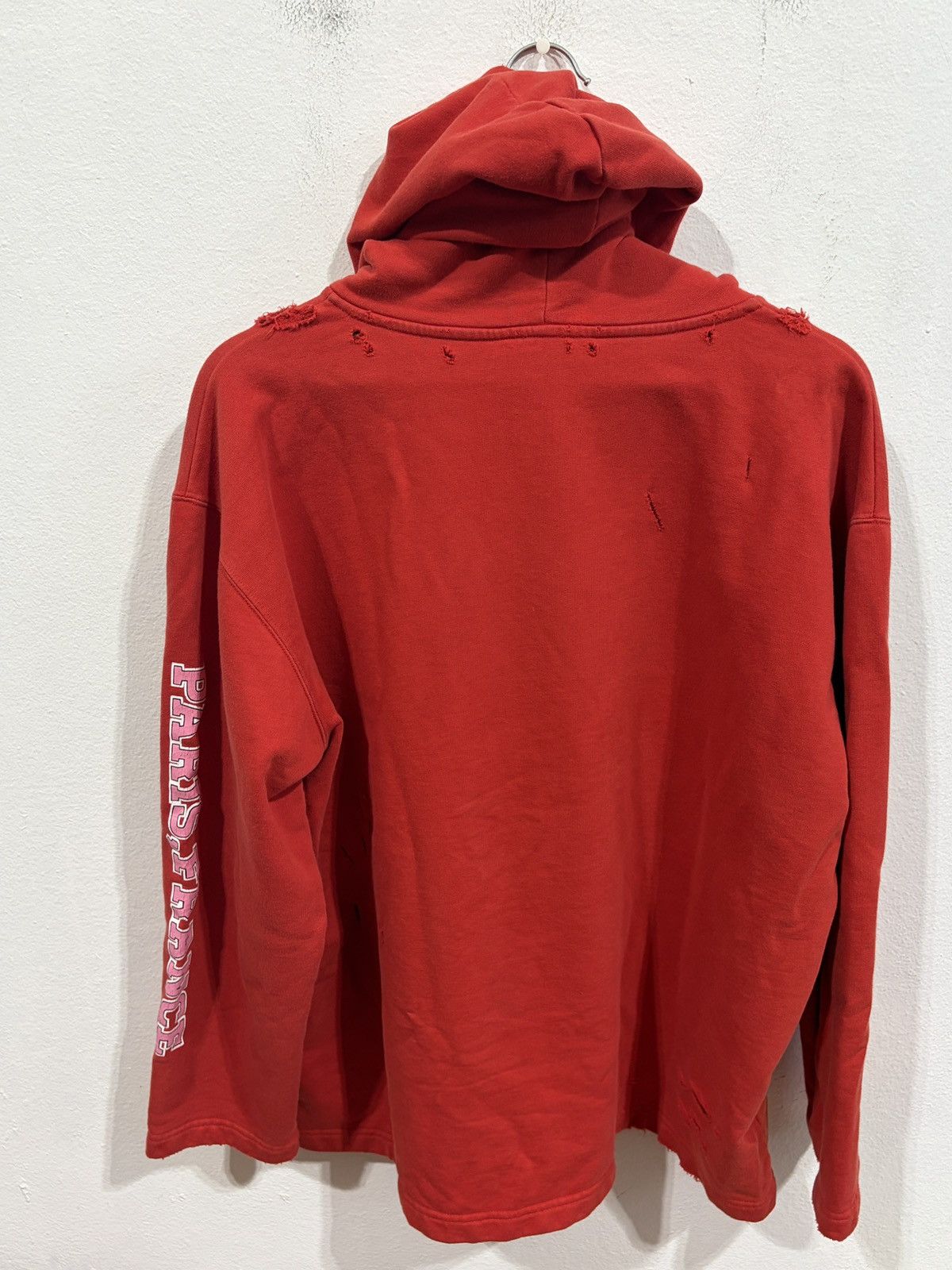 Balenciaga Balenciaga Wide Fit Red Cropped Hoodie Size US XL / EU 56 / 4 - 4 Thumbnail