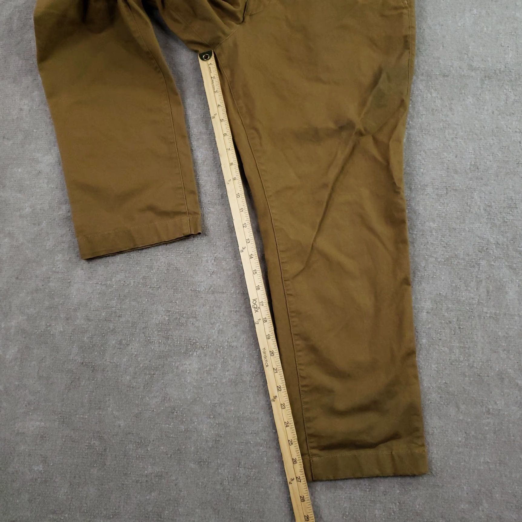 Gap GAP Chino Pants Mens 38x27 Slim Fit Brown Casual Flat Front Tapered Stretch Size US 38 / EU 54 - 2 Thumbnail
