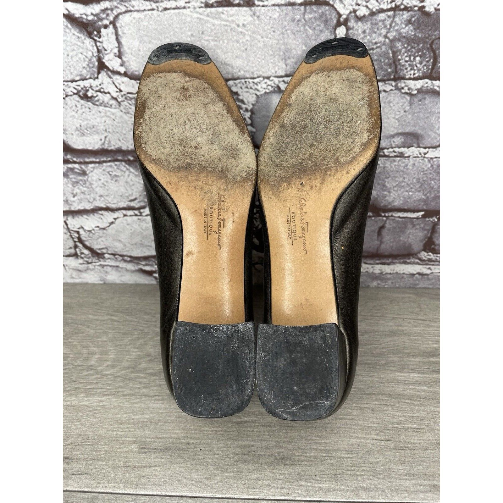 Salvatore Ferragamo Salvatore Ferragamo Brown Leather Horsebit Heeled Pump Shoes Size US 7 / IT 37 - 14 Thumbnail