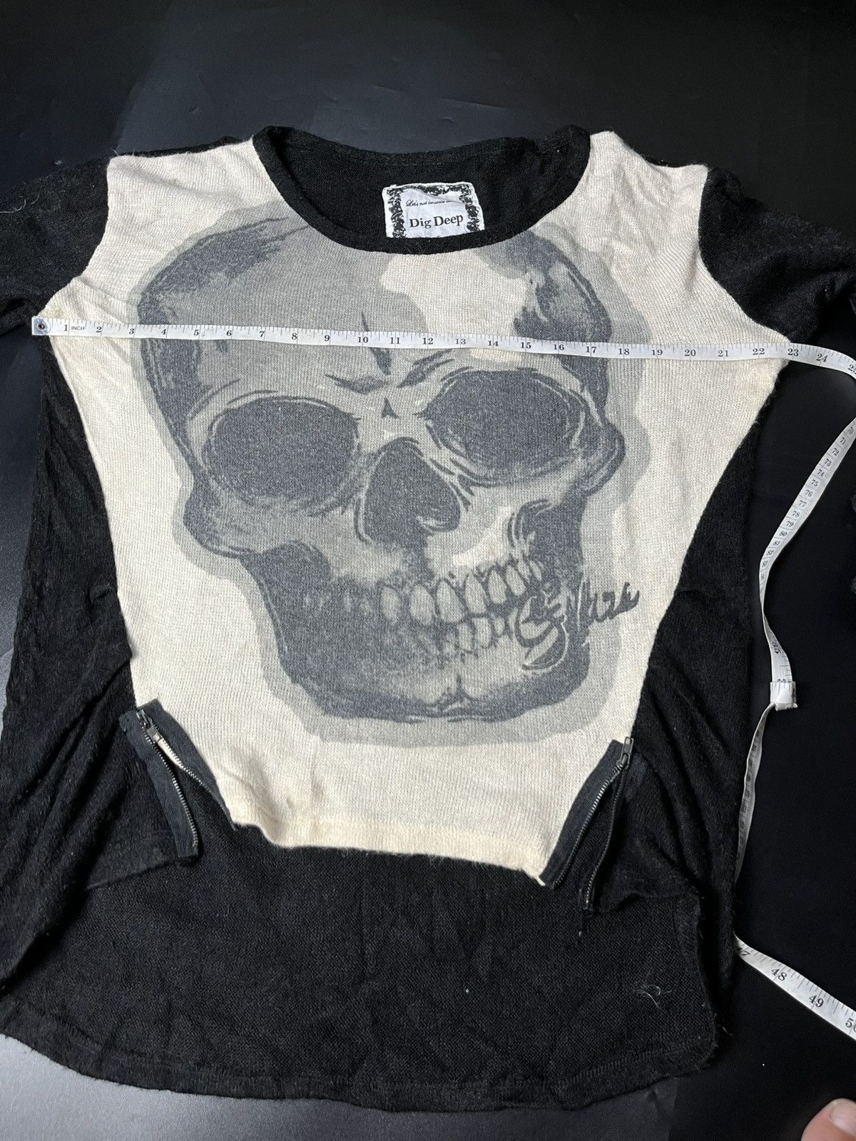 Hysteric Glamour × If Six Was Nine × Japanese Brand Japanese Big Deep Skulls poem Size US M / EU 48-50 / 2 - 7 Thumbnail