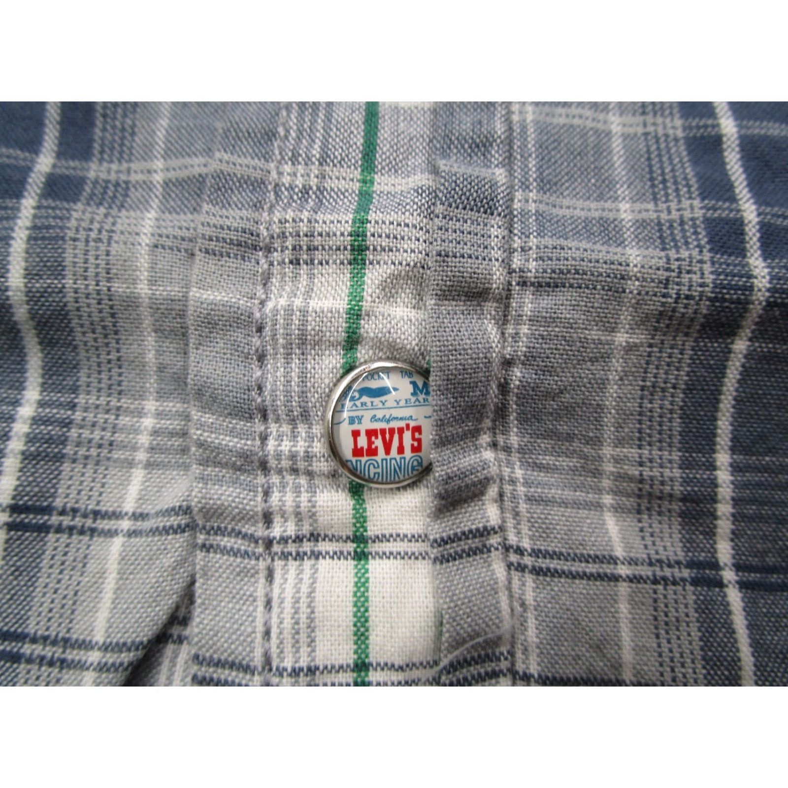 Levi's VINTAGE Levis Shirt Mens Large Blue Plaid Button Up Pearl Snaps Work Rancher Rodeo Logo Size US L / EU 52-54 / 3 - 3 Thumbnail