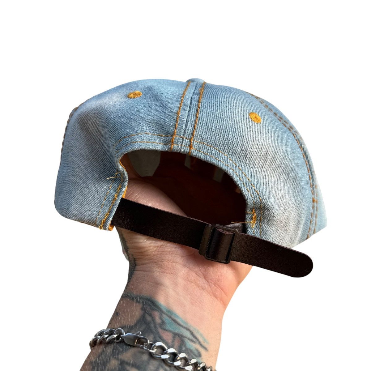 Other Y2K Denim Butterfly Rhinestone strap back hat Size ONE SIZE - 4 Thumbnail
