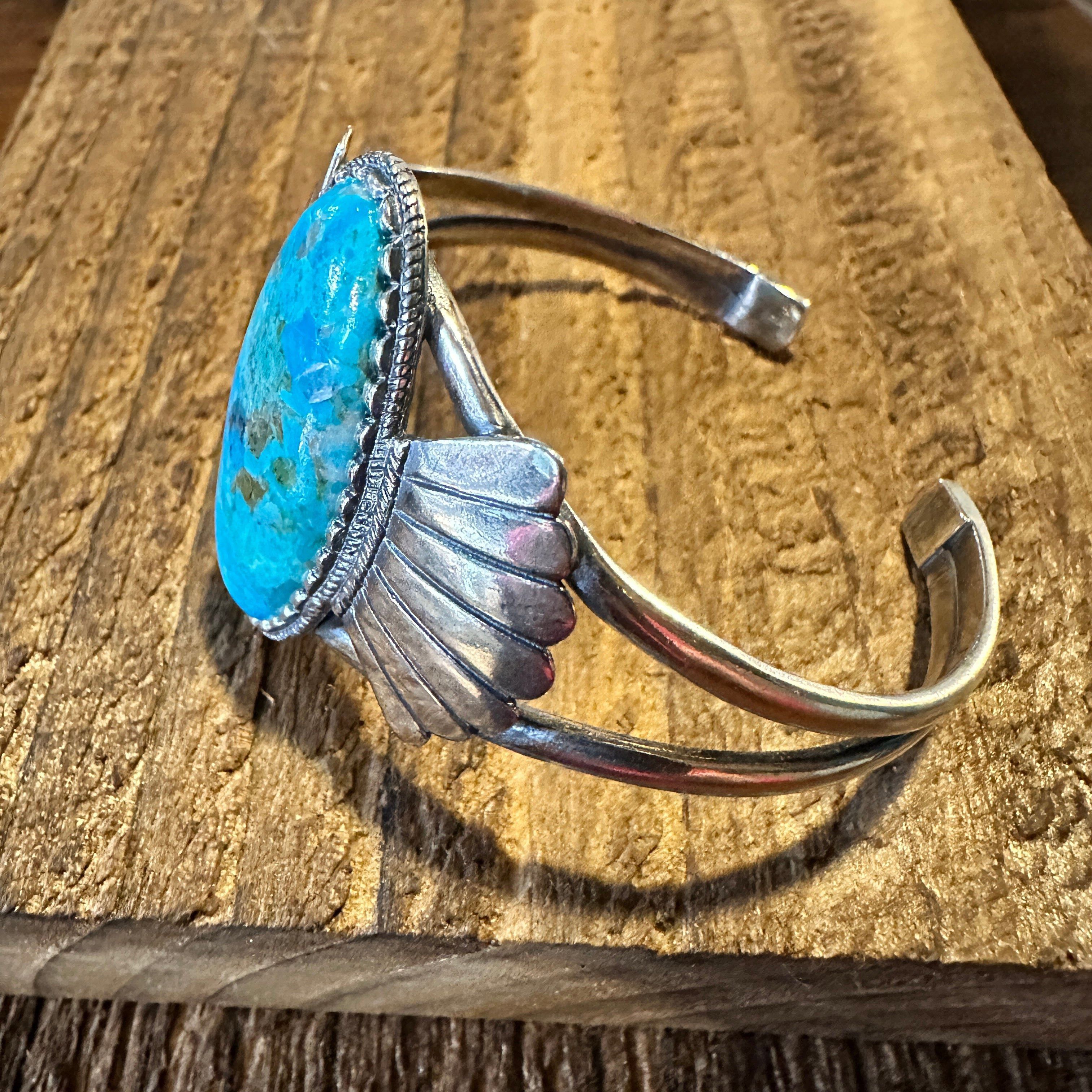 Other Native American Turquoise Winged Abedabun Sterling Silver Cu Size ONE SIZE - 5 Thumbnail