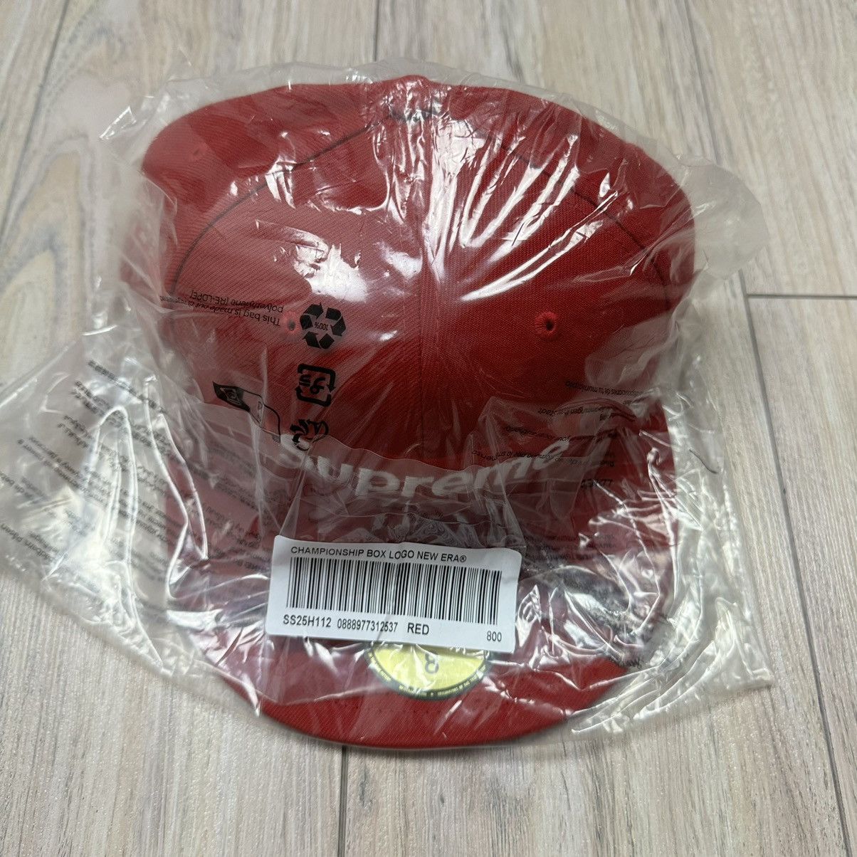 New Era × Supreme Supreme Championship Box Logo Fitted Hat Red Deadstock Size ONE SIZE - 5 Thumbnail