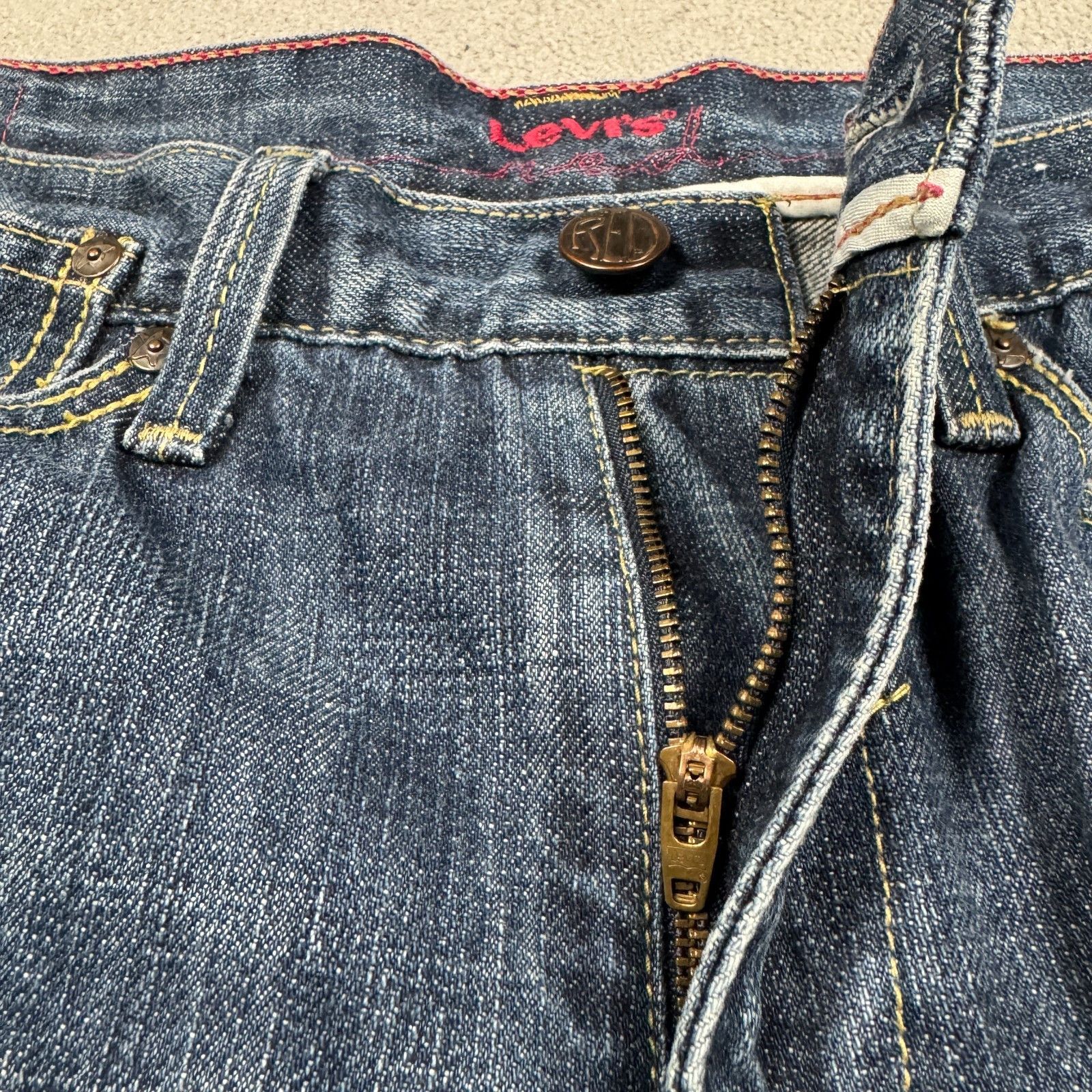 Levi's Vintage Clothing VTG Levi's RED Jeans W34 L30 Bootcut Distressed Indigo Denim Size US 34 / EU 50 - 12 Thumbnail
