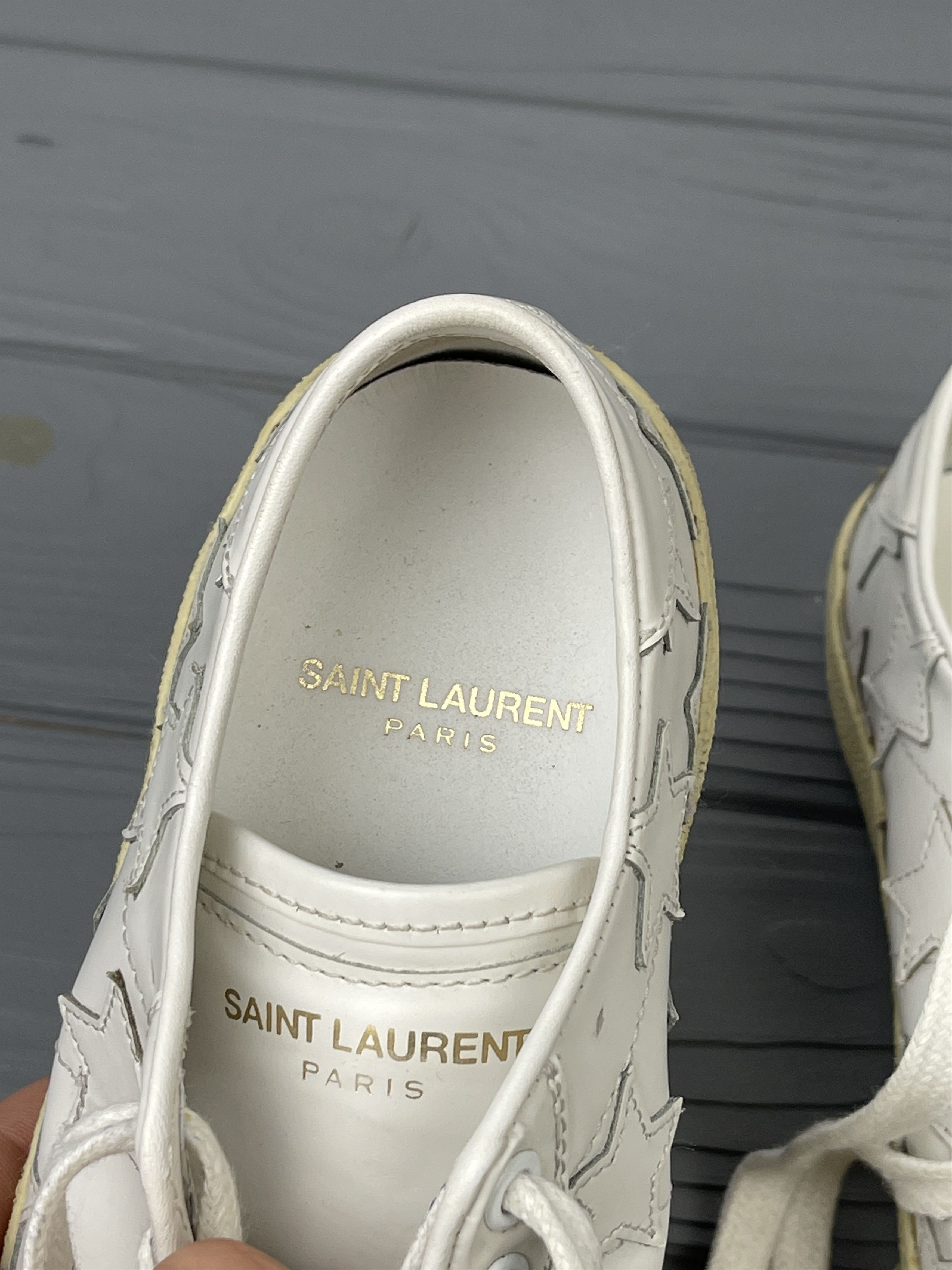 Saint Laurent Paris Saint Laurent Leather Court Stars Sneakers Size US 4.5 / IT 34.5 - 9 Thumbnail