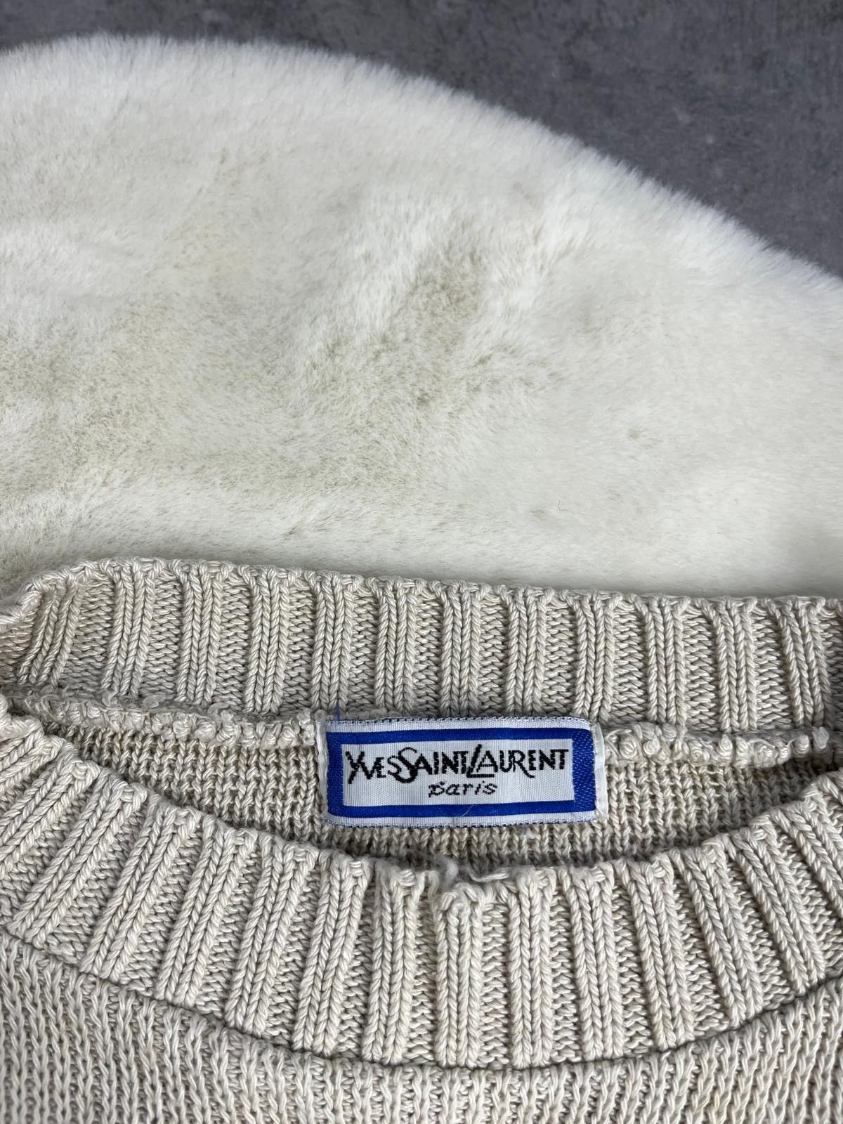 Vintage × Yves Saint Laurent Yves Saint Laurent Big Logo Jumper Vintage 90s Made in U.K. Size US M / EU 48-50 / 2 - 5 Thumbnail